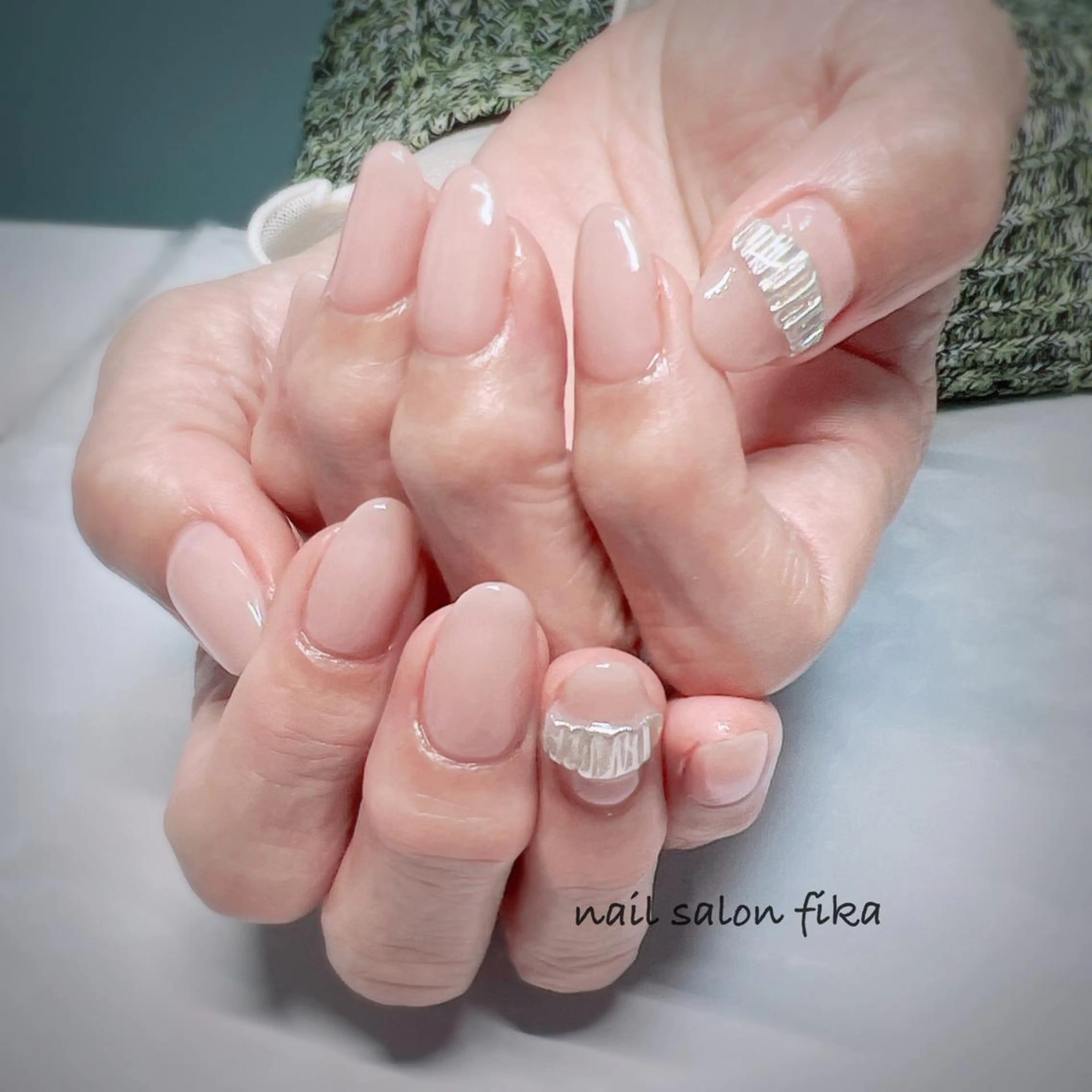 ネイル アートネイル ミラーネイル nail salon fikaのネイルデザイン