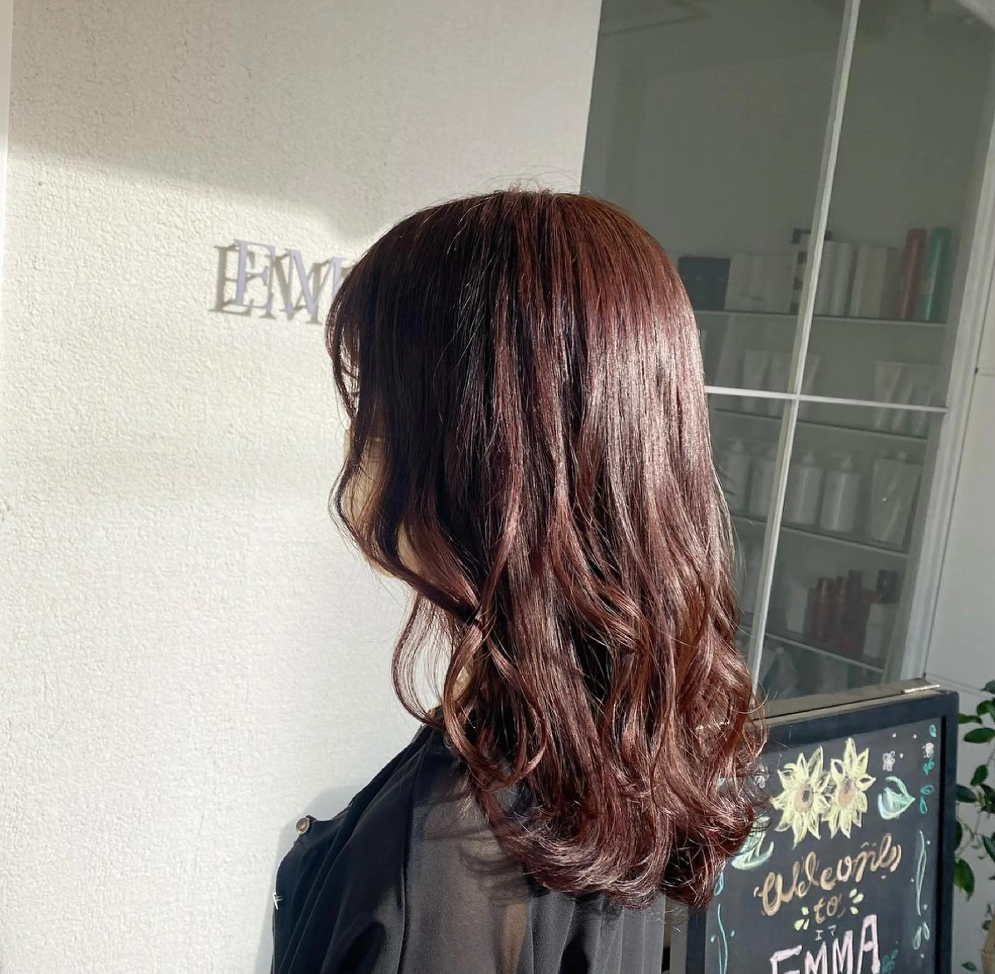 ロング ピンクラベンダー ヘアカラー たなか もえなのヘアスタイル