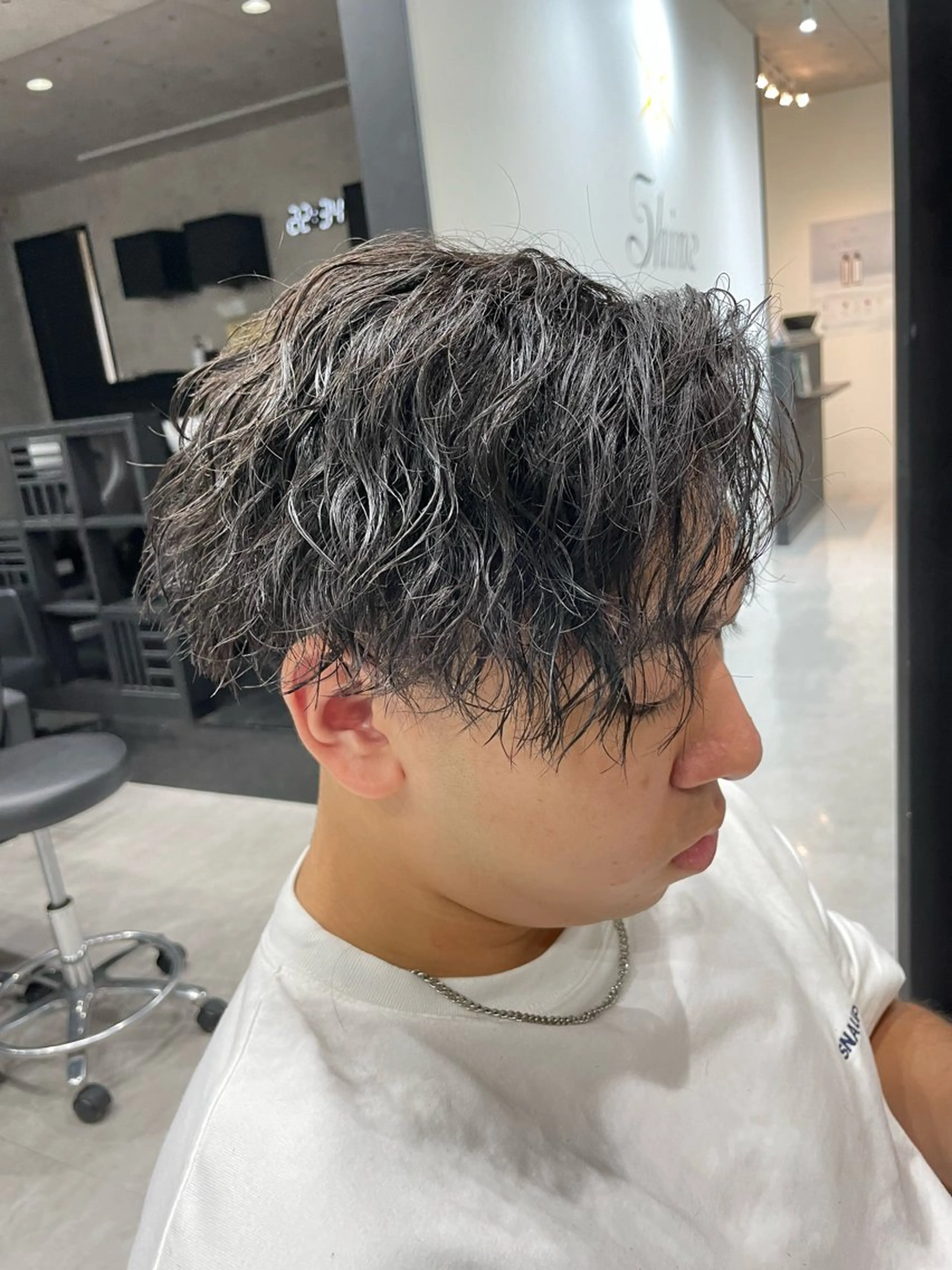 ショート パーマ メンズ センターパート メンズショート🔥 颯太のヘアスタイル