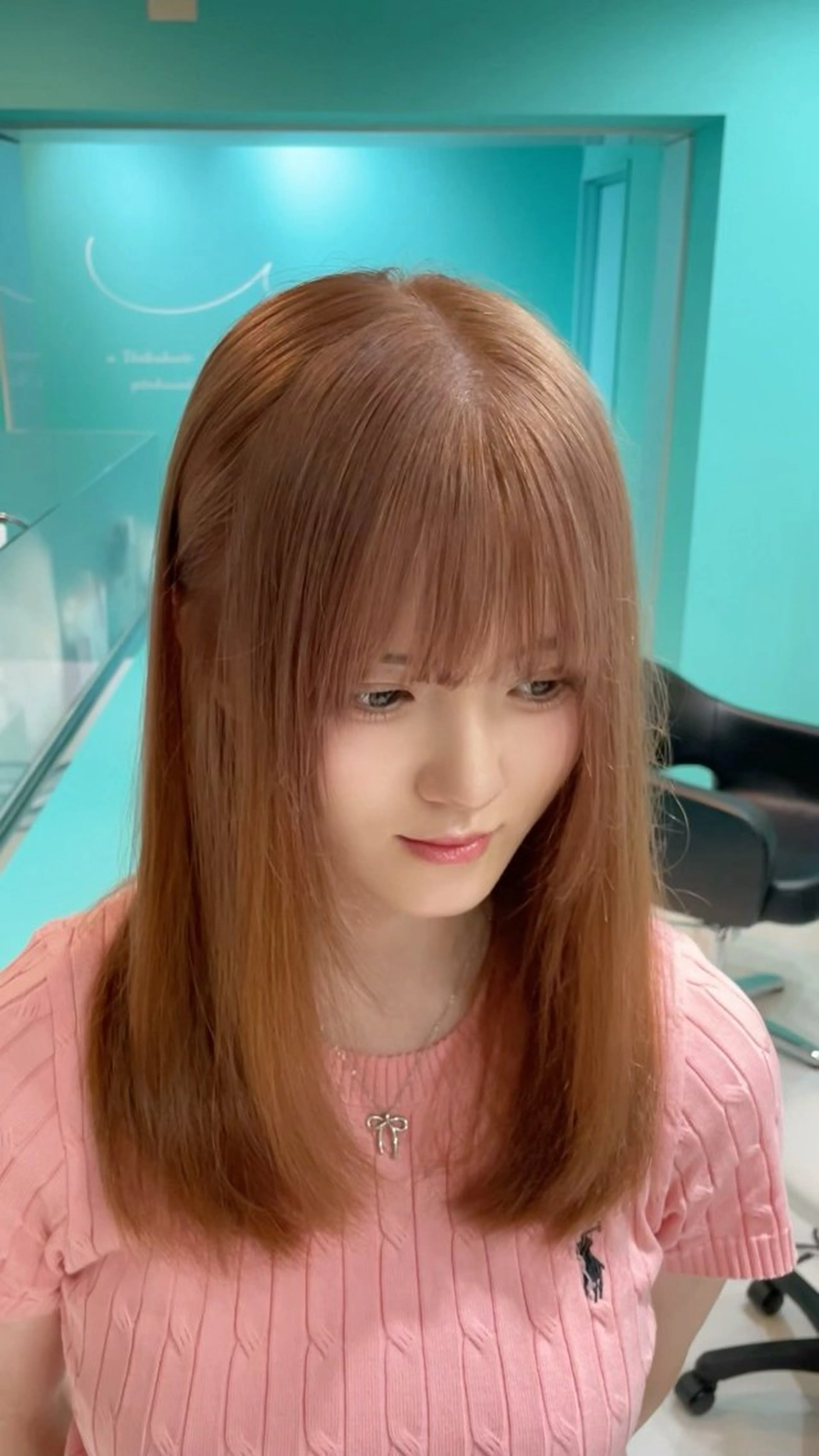 ロング カラー ベージュカラー ピンクカラー ピンクベージュ カット ヘアカラー 🫧ショート/ボブ 池袋西口・泡渕✂️のヘアスタイル