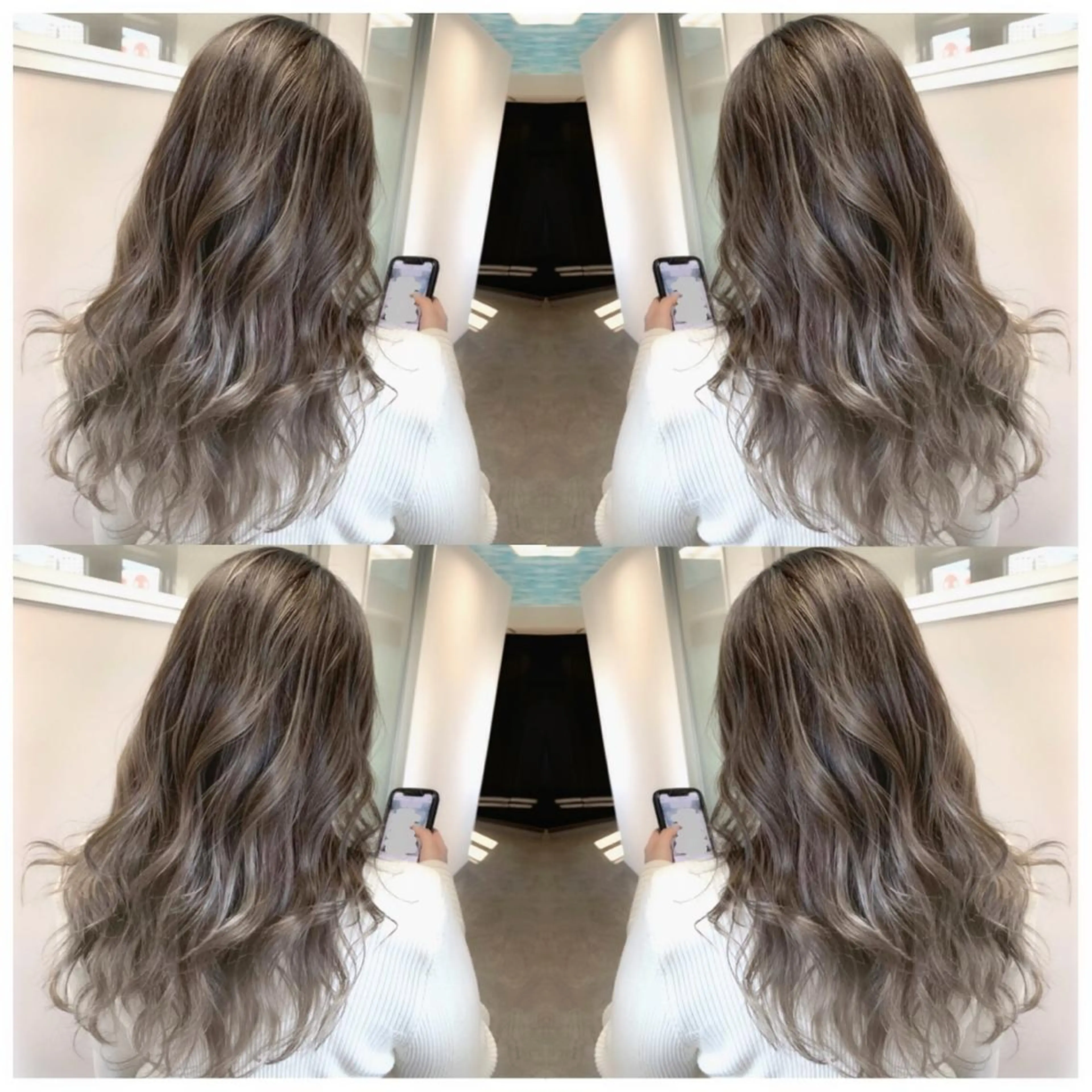 ロング ヘアアレンジ ハイライト レイヤーカット ヘアカラー PARK by CREAM所属・松井那津子 /ハイライトブリーチのヘアスタイル