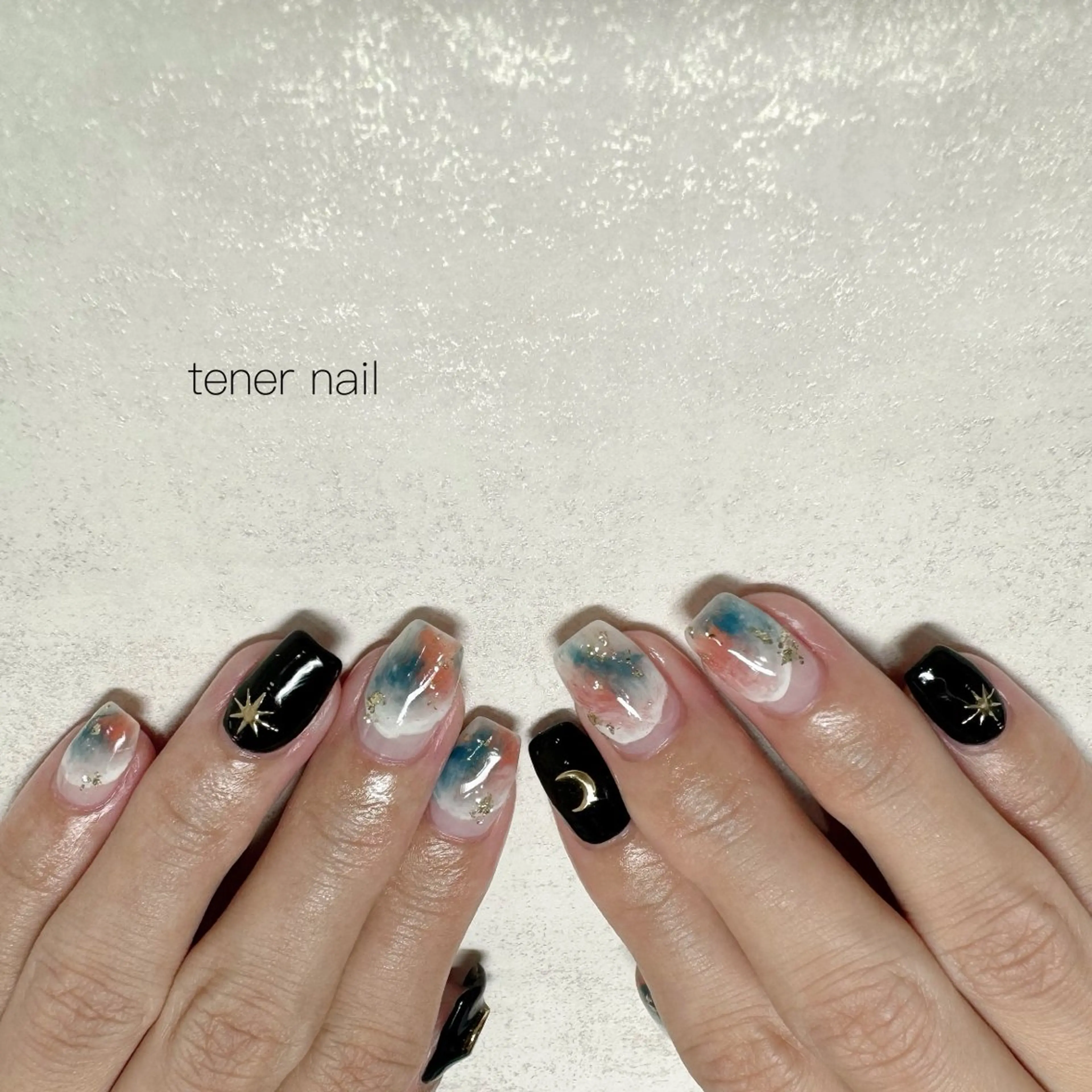 ネイル 大理石ネイル(マーブル) ハンドネイル テネルネイル tener nailのネイルデザイン