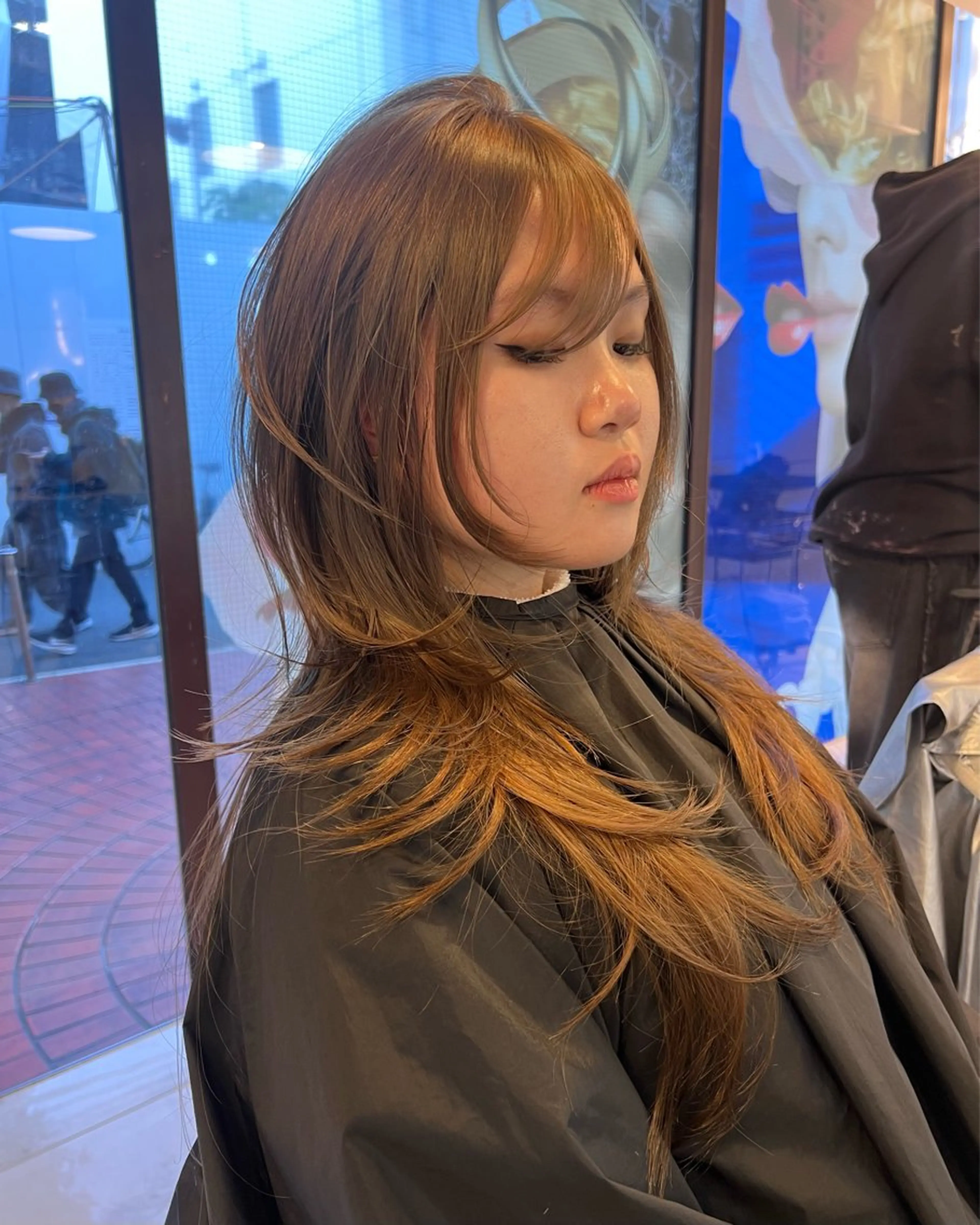 セミロング カラー ヘアアレンジ @kyoniyy KYONIのヘアスタイル