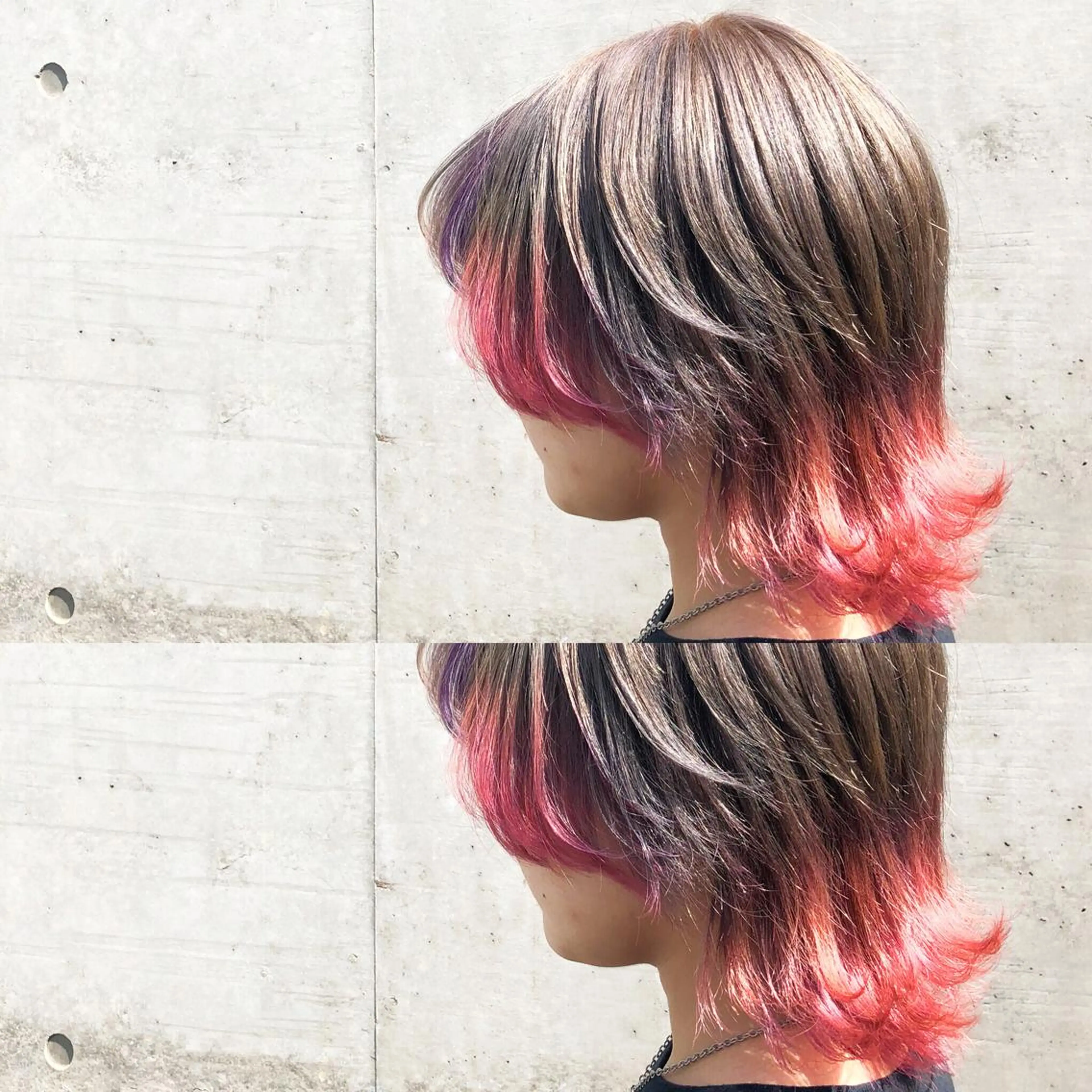 ショート カラー ヘアアレンジ グラデーションカラー ピンクカラー ウルフカット ヘアカラー ミニモお気に入り数 No.1宍戸雄弥のヘアスタイル