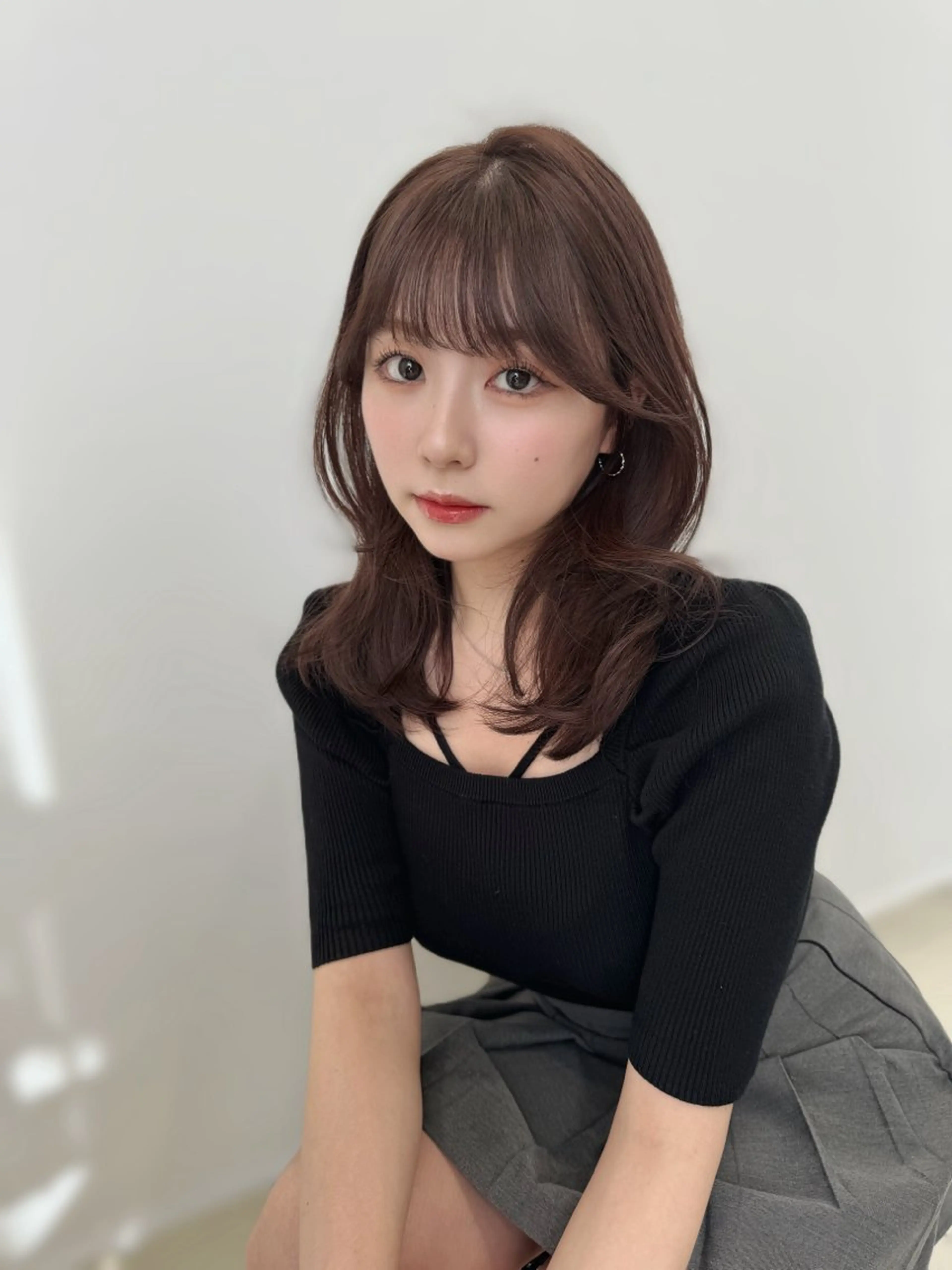 ミディアム カラー カット COA GINZA 空也/前髪/顔まわりのヘアスタイル