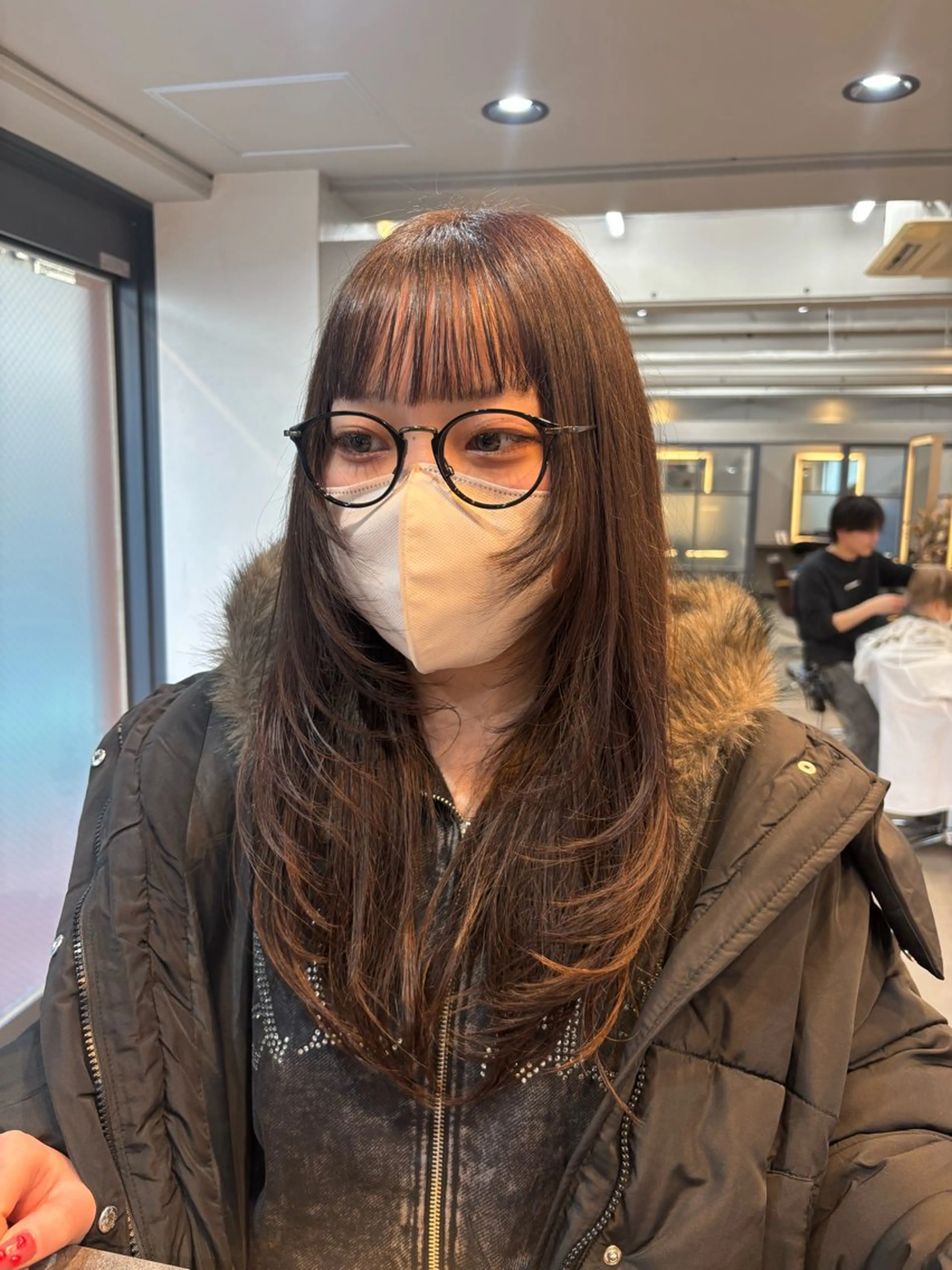 ロング カット ヘアカラー トリートメント レイヤー✂︎ぷつボブ 艶カラー🤍noaのヘアスタイル