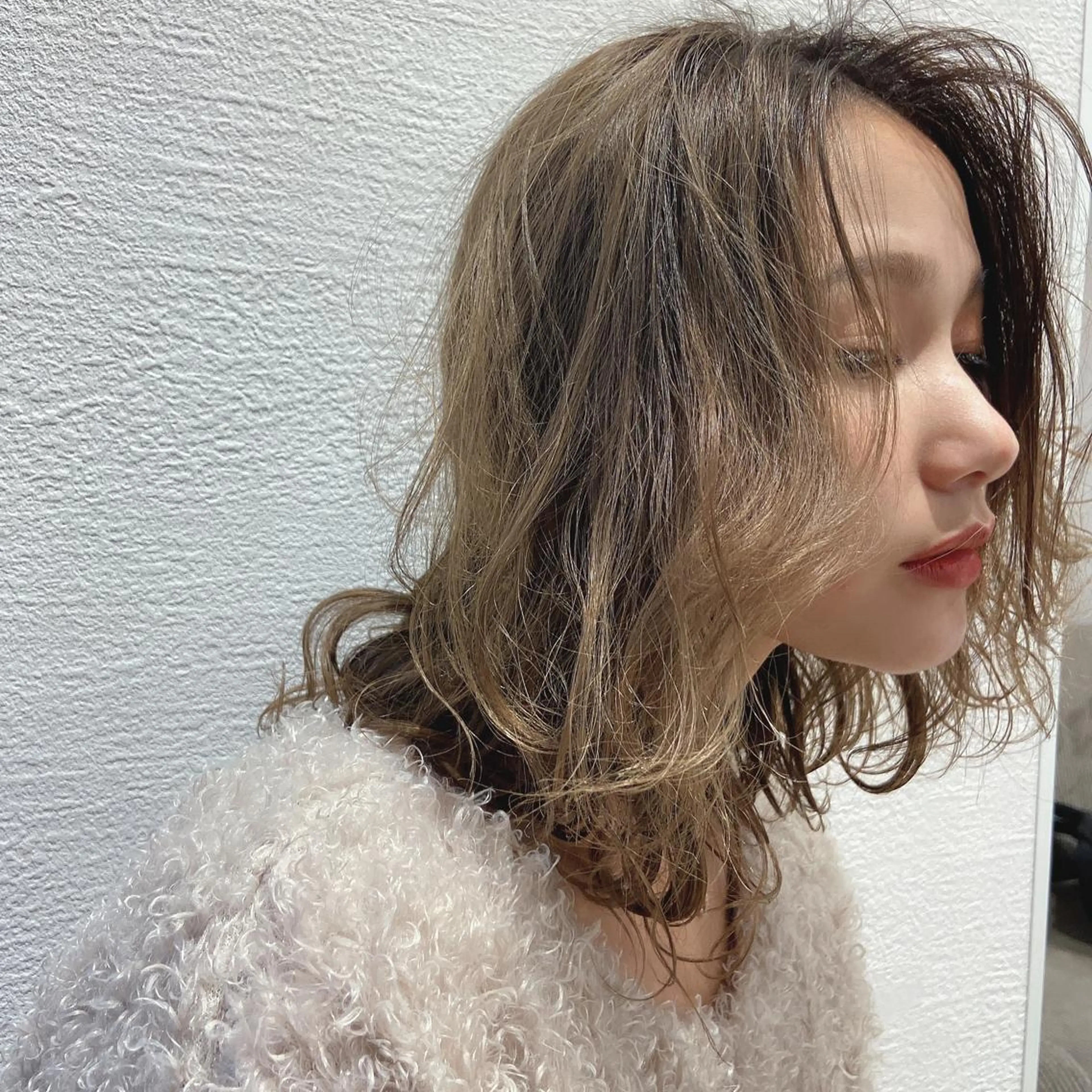 セミロング メンズ縮毛矯正 ニュアンスパーマのヘアスタイル