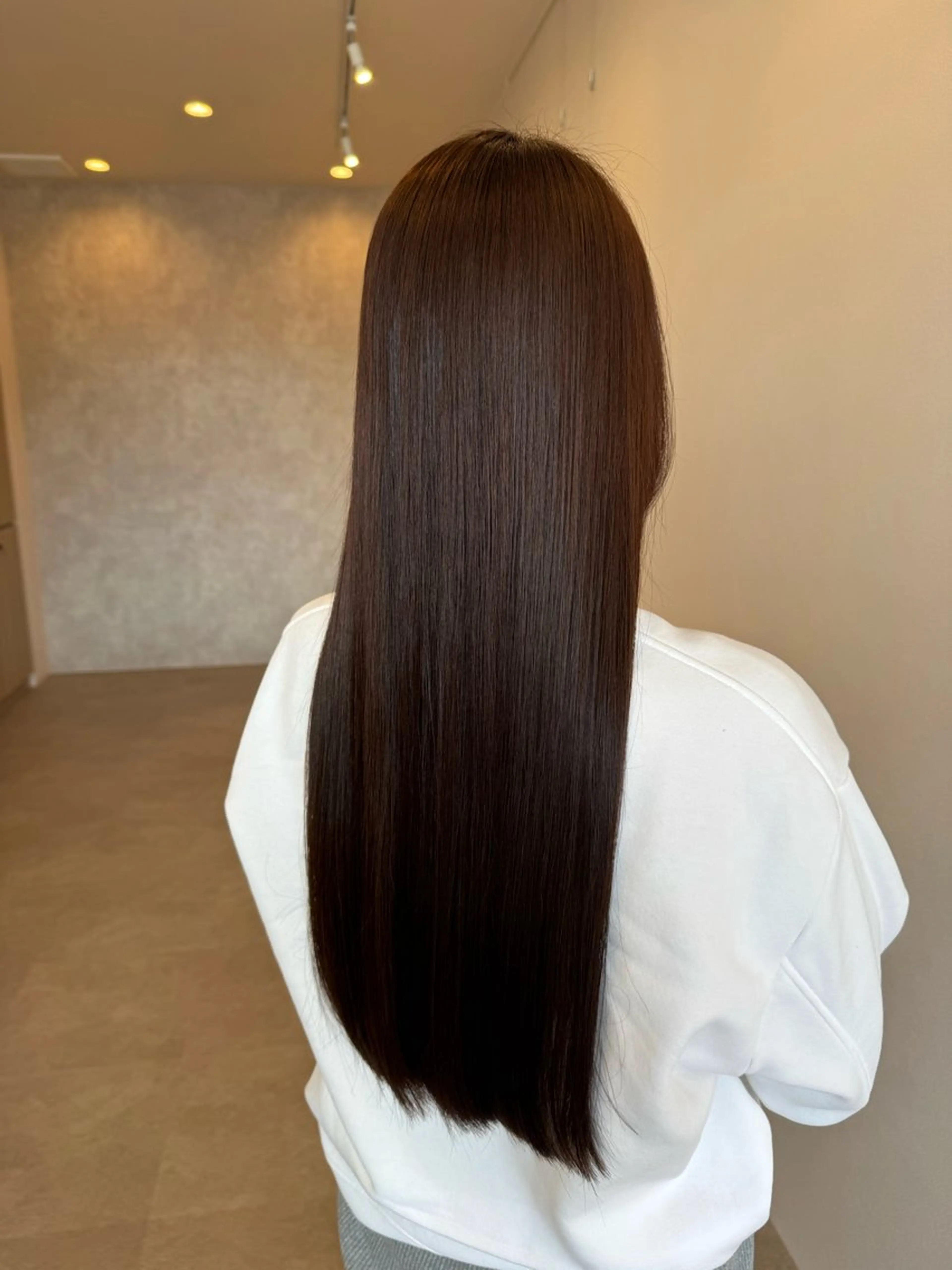 ロング カット ヘアカラー トリートメント ともか/美髪透明感 カラー/顔周りカットのヘアスタイル