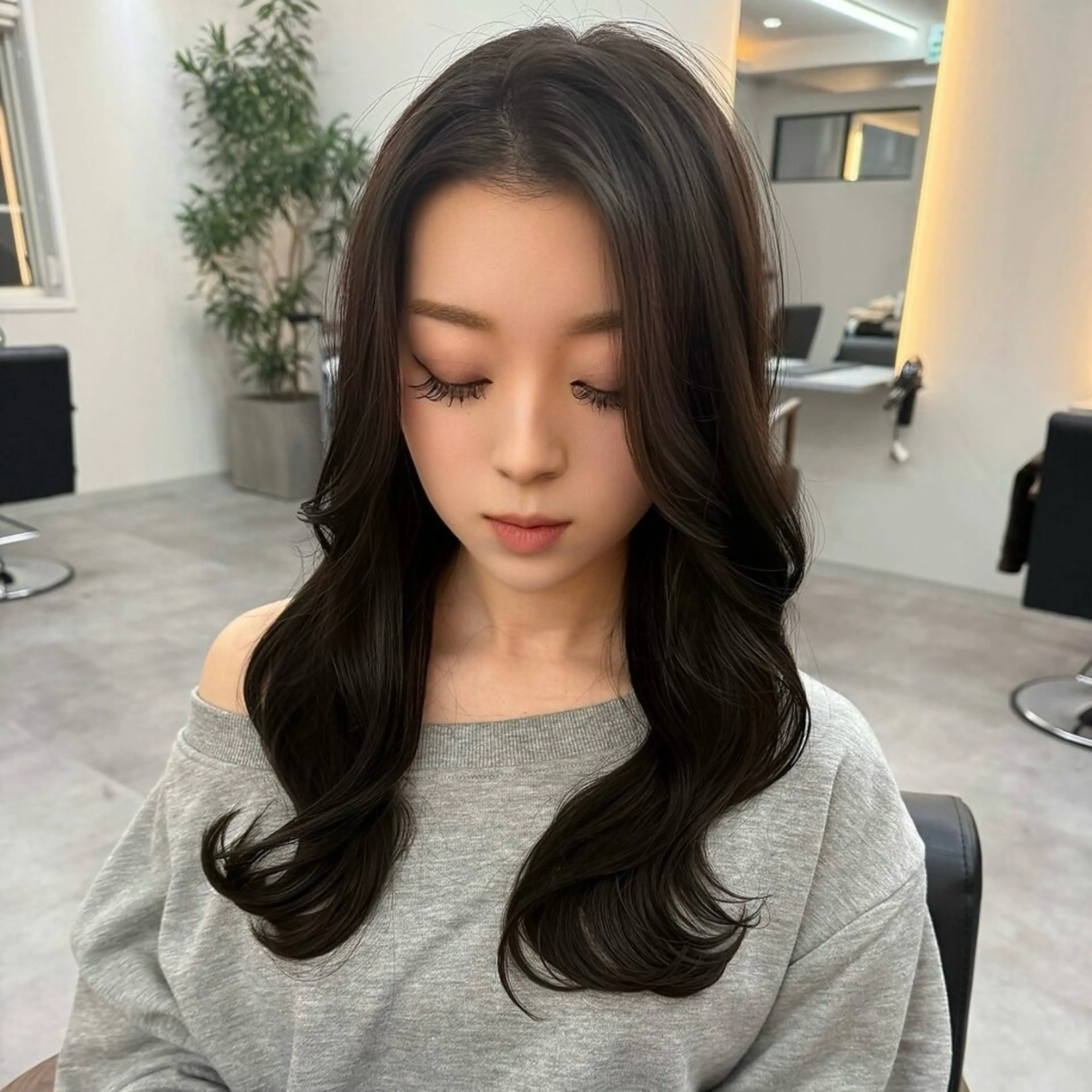 ロング カラー RIENS xreaのヘアスタイル