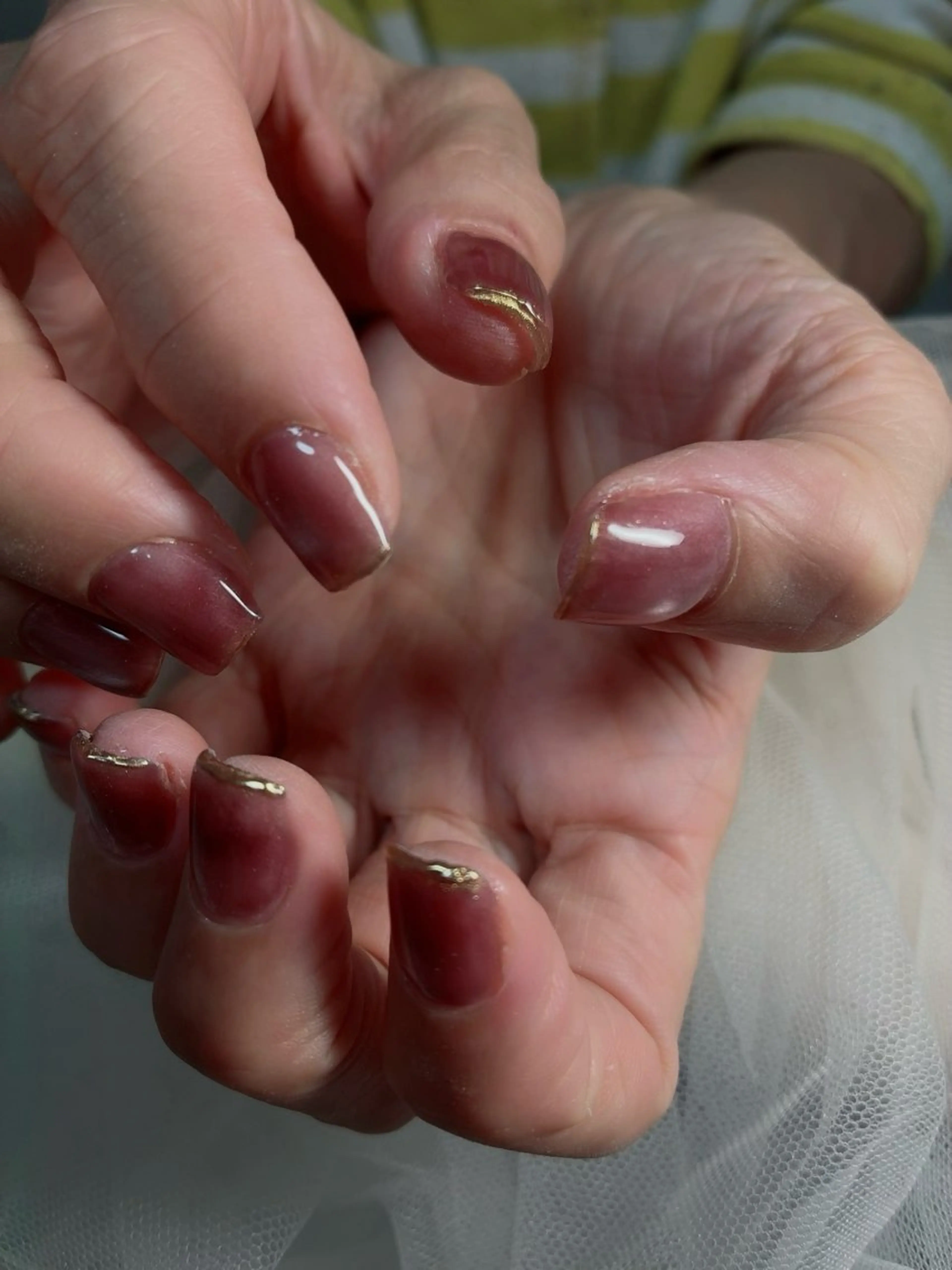 ネイル フレンチネイル マグネットネイル ミラーネイル jete nailのネイルデザイン