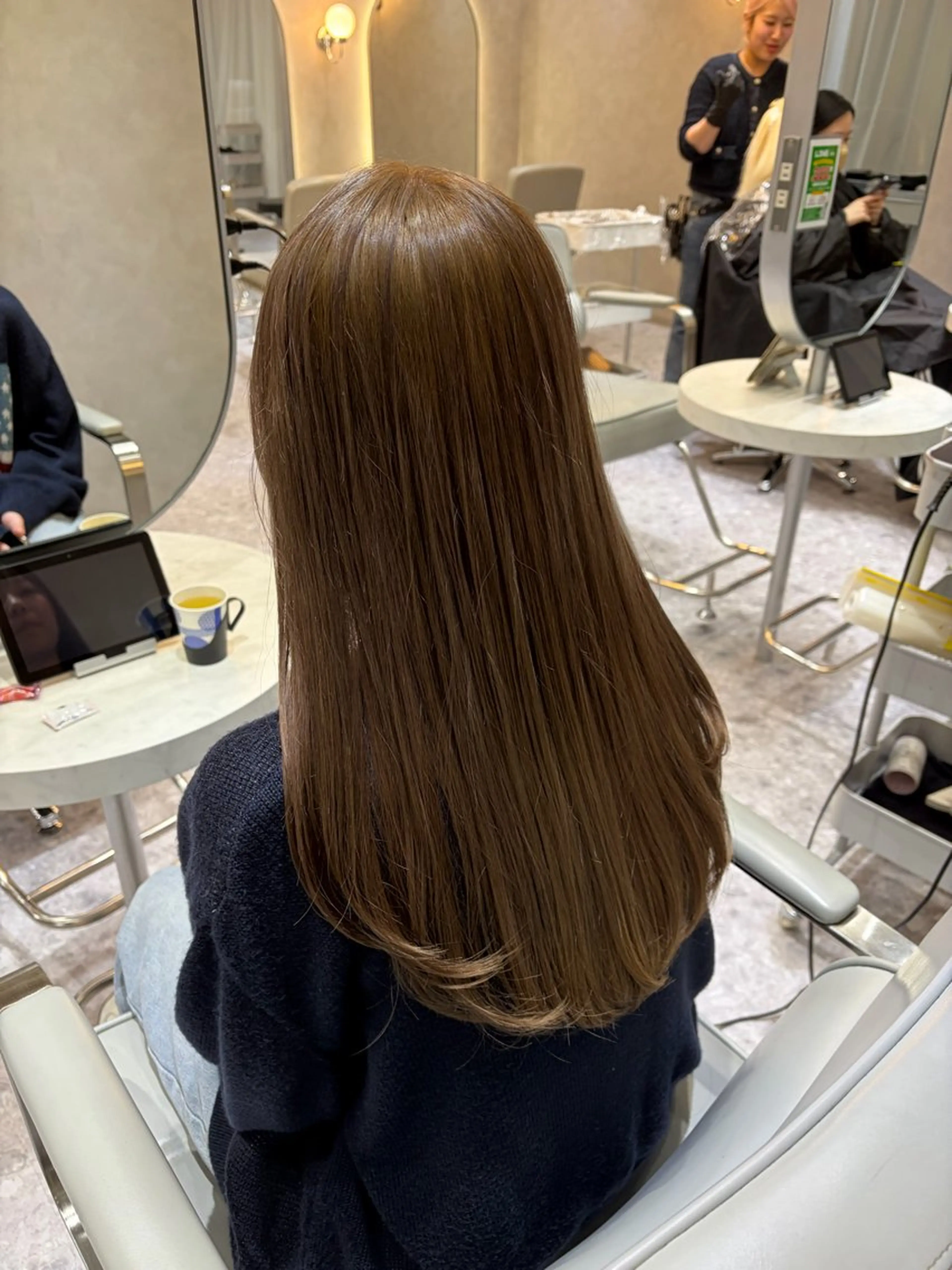 セミロング カラー ベージュカラー ブリーチ 透明感カラー ダブルカラー ヘーゼル カット ヘアカラー トリートメント Ayano‪‪🎀似 合わせ×透明感🎀のヘアスタイル