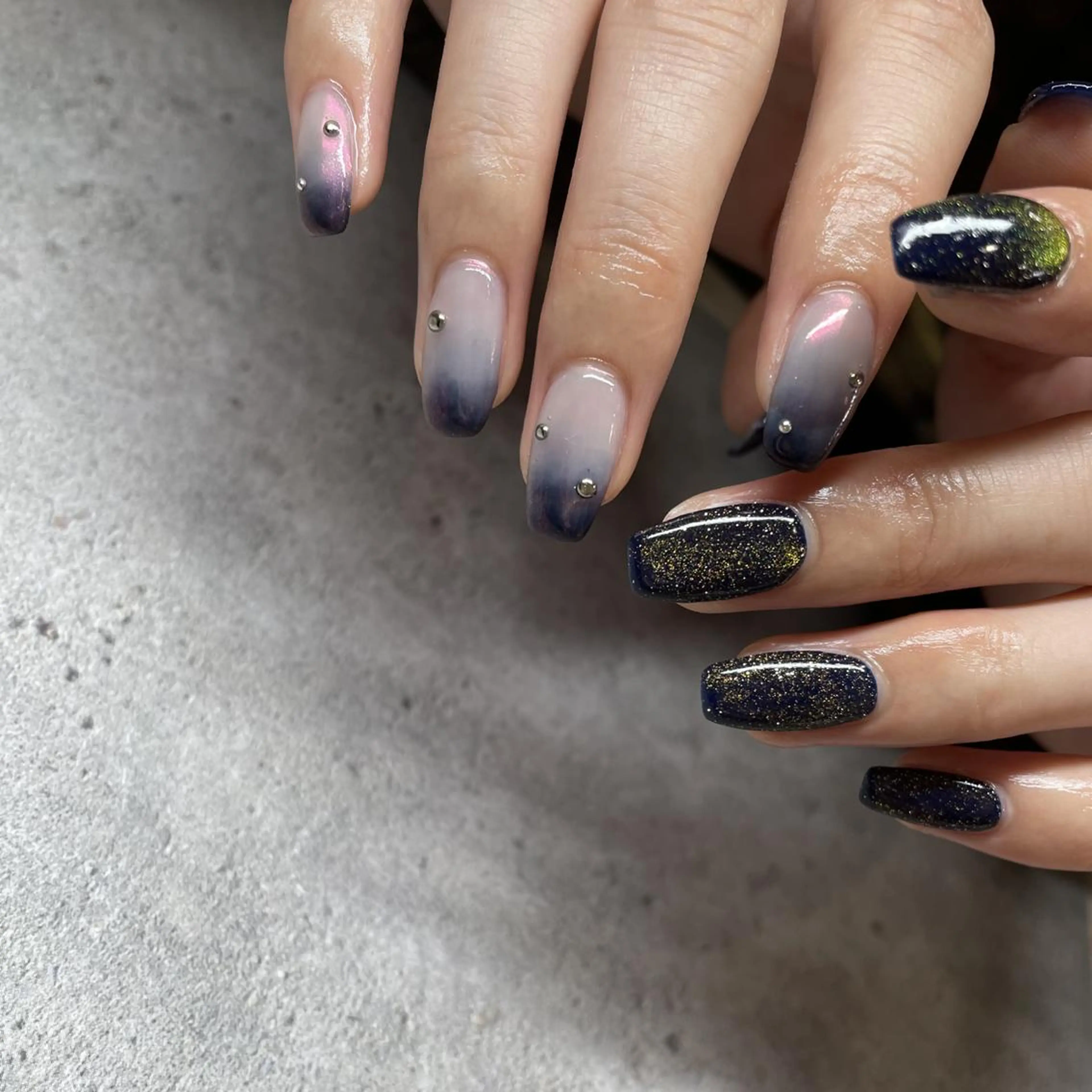 ネイル 🫧aku🫧 自由が丘／フィルインのネイルデザイン