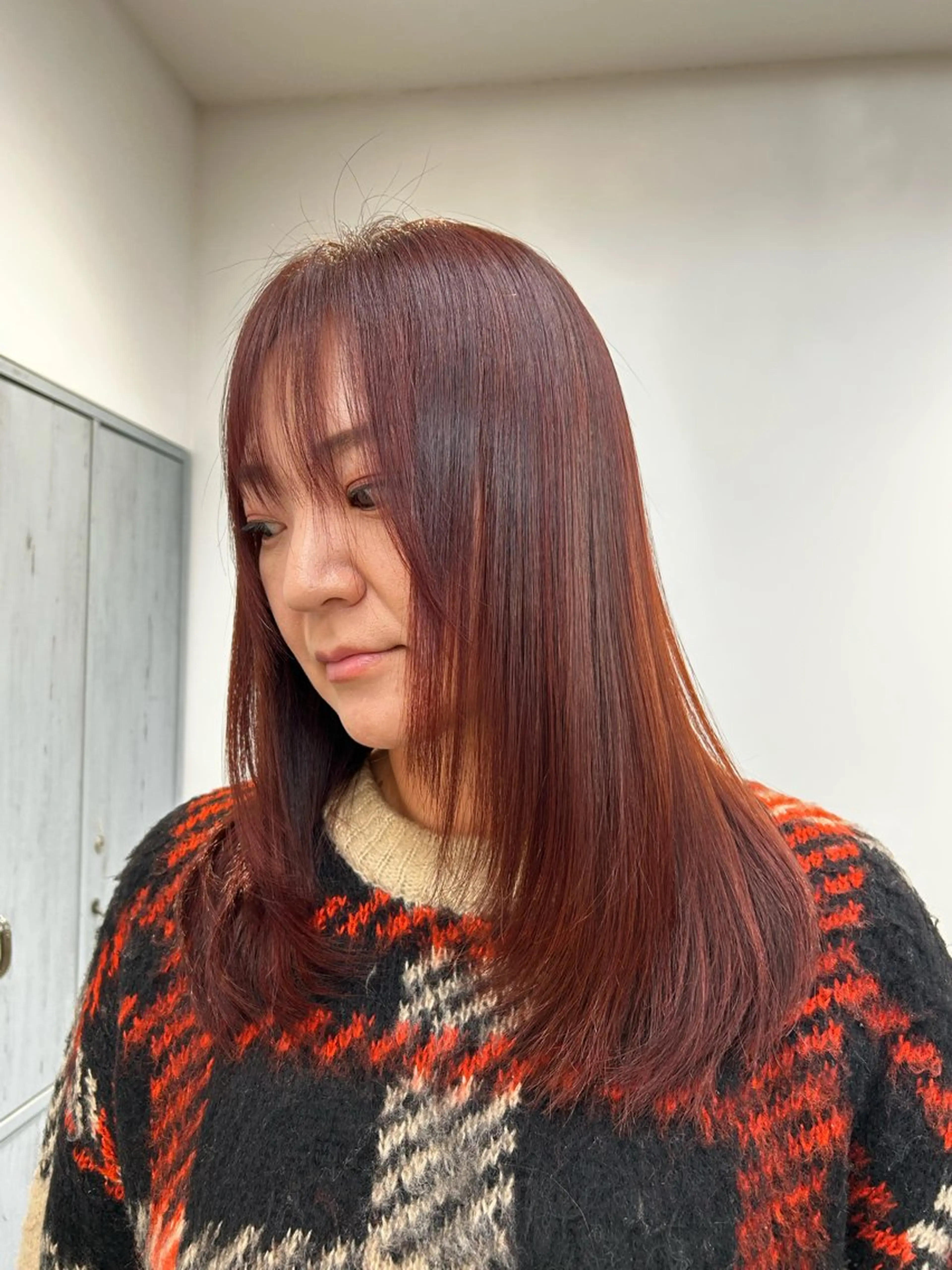 ミディアム カラー ヘアカラー miu🌝 ハイライト/一宮のヘアスタイル