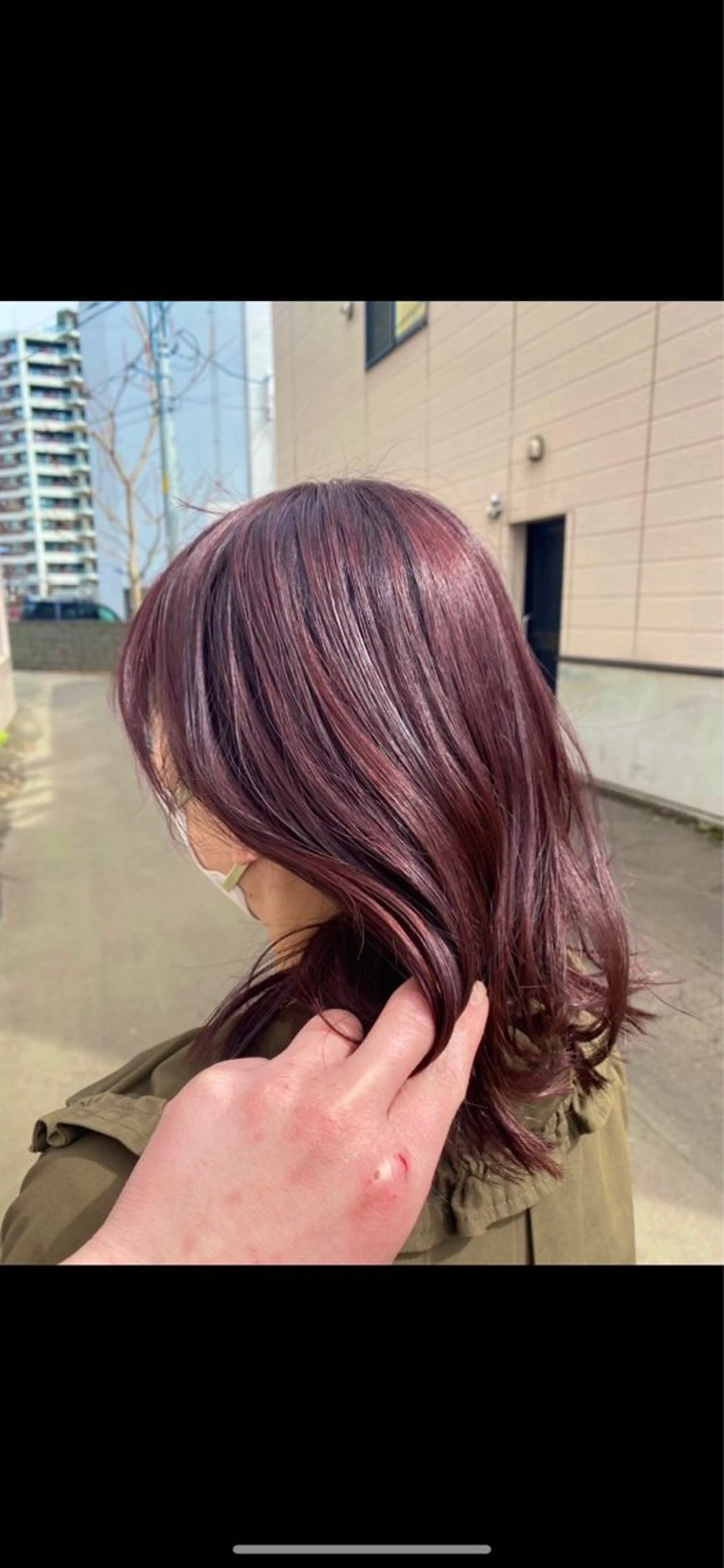 カラー カシス ピンクカラー 木林 真也のヘアスタイル