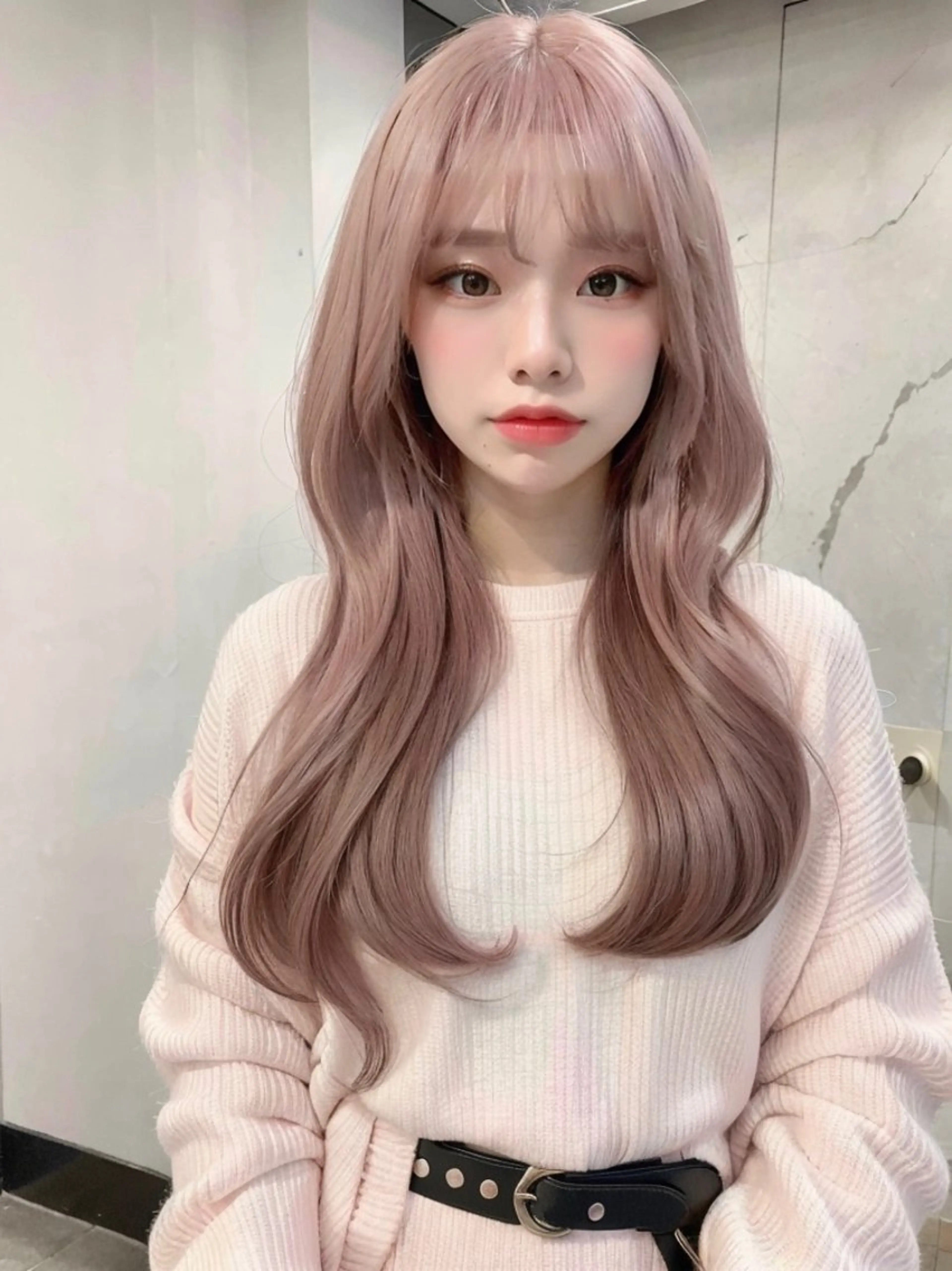 ロング カラー ヘアアレンジ シールエクステ ブリーチ ダブルカラー イヤリングカラー ハイライトカラー 🧸髪質改善ケアカラ ー/アイドル前髪🧸のヘアスタイル