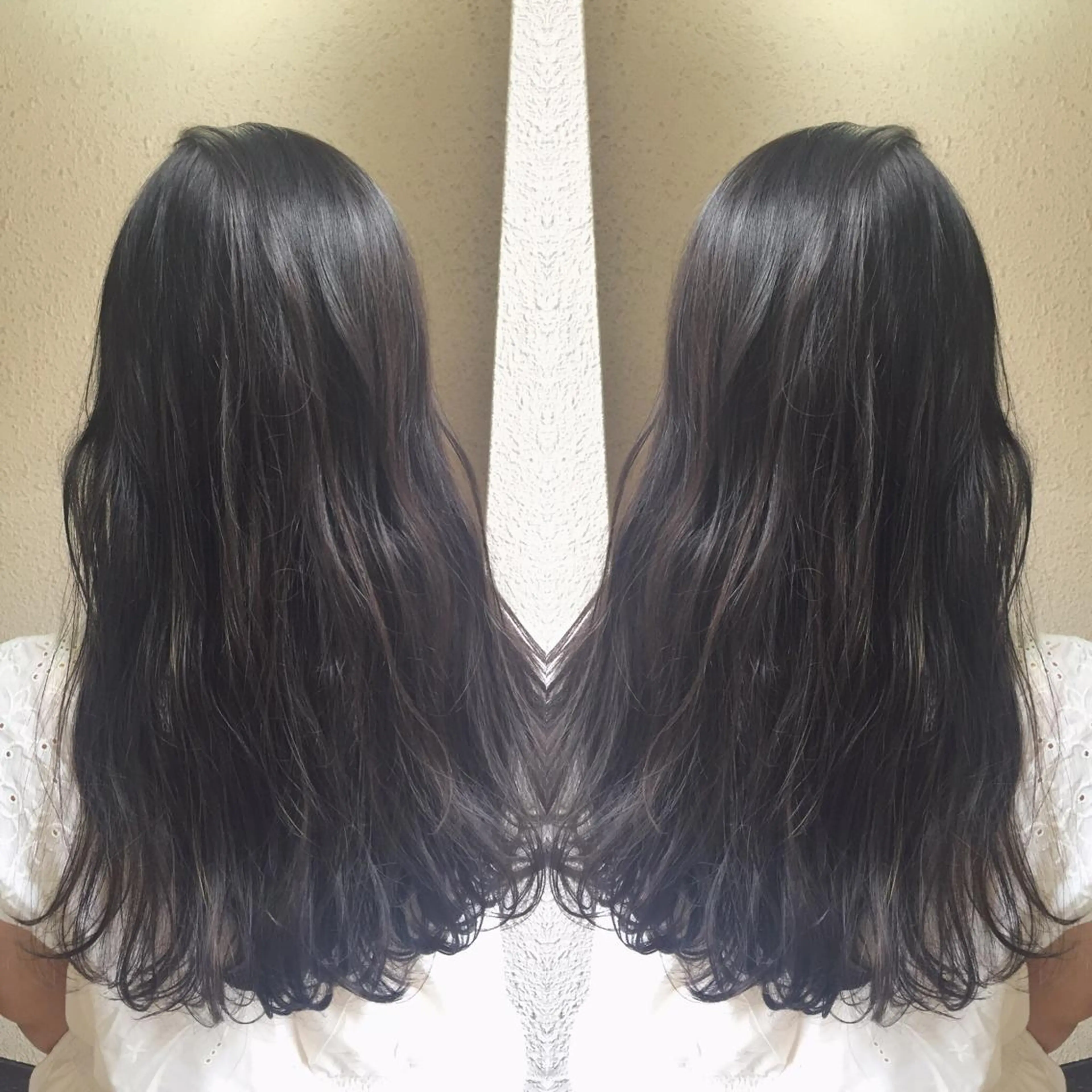 ロング カラー パーマ ヘアアレンジ メンズ キッズ ネイル マツエク・マツパ ダークグレー ダークグレージュ グレージュ 新宿/髪質改善/ 美髪矯正✨浅江通友のヘアスタイル