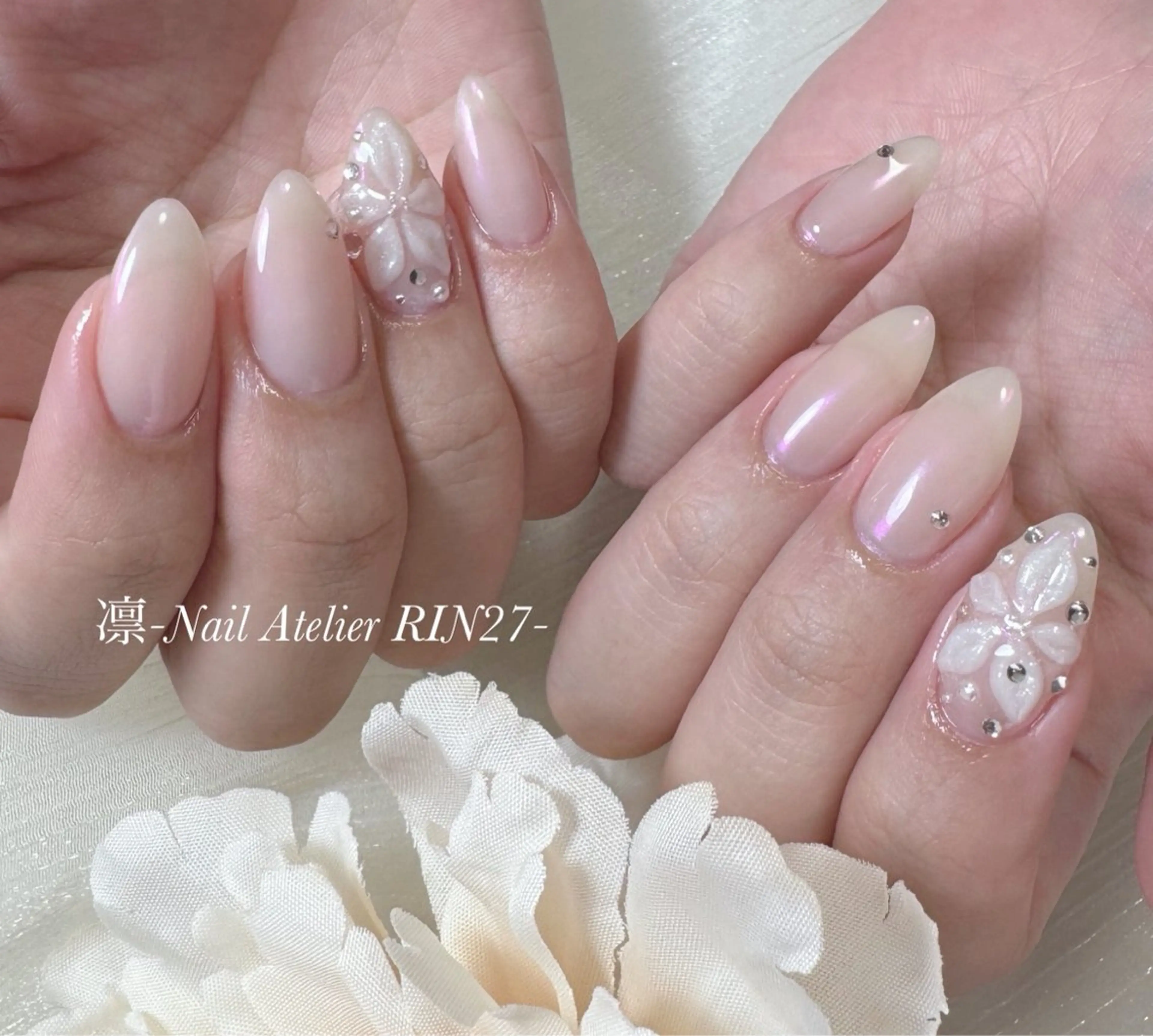 ネイル 持ち込み ハンドネイル ハンドケア 立川 紋歌のネイルデザイン