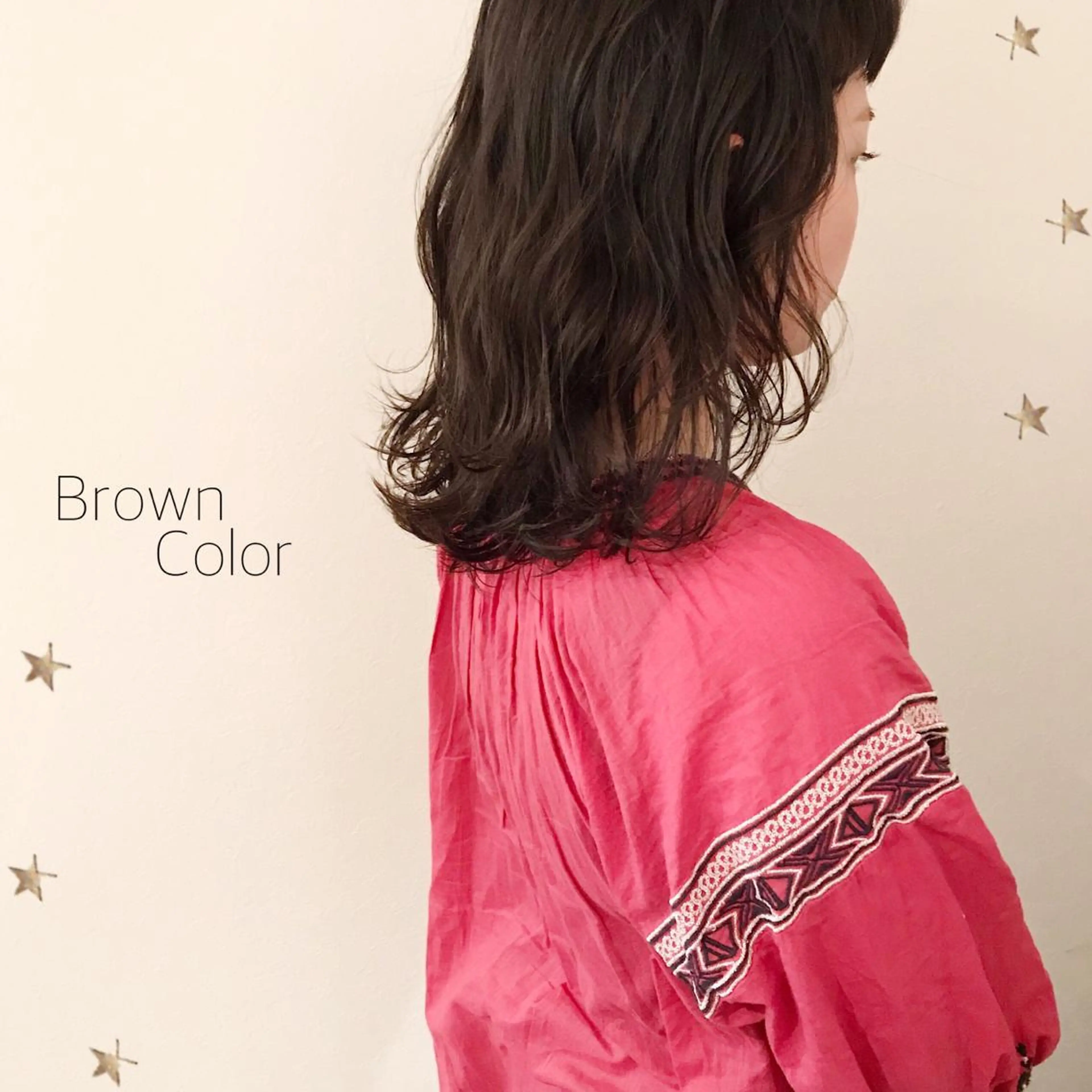 ミディアム カラー 市川 千夏のヘアスタイル