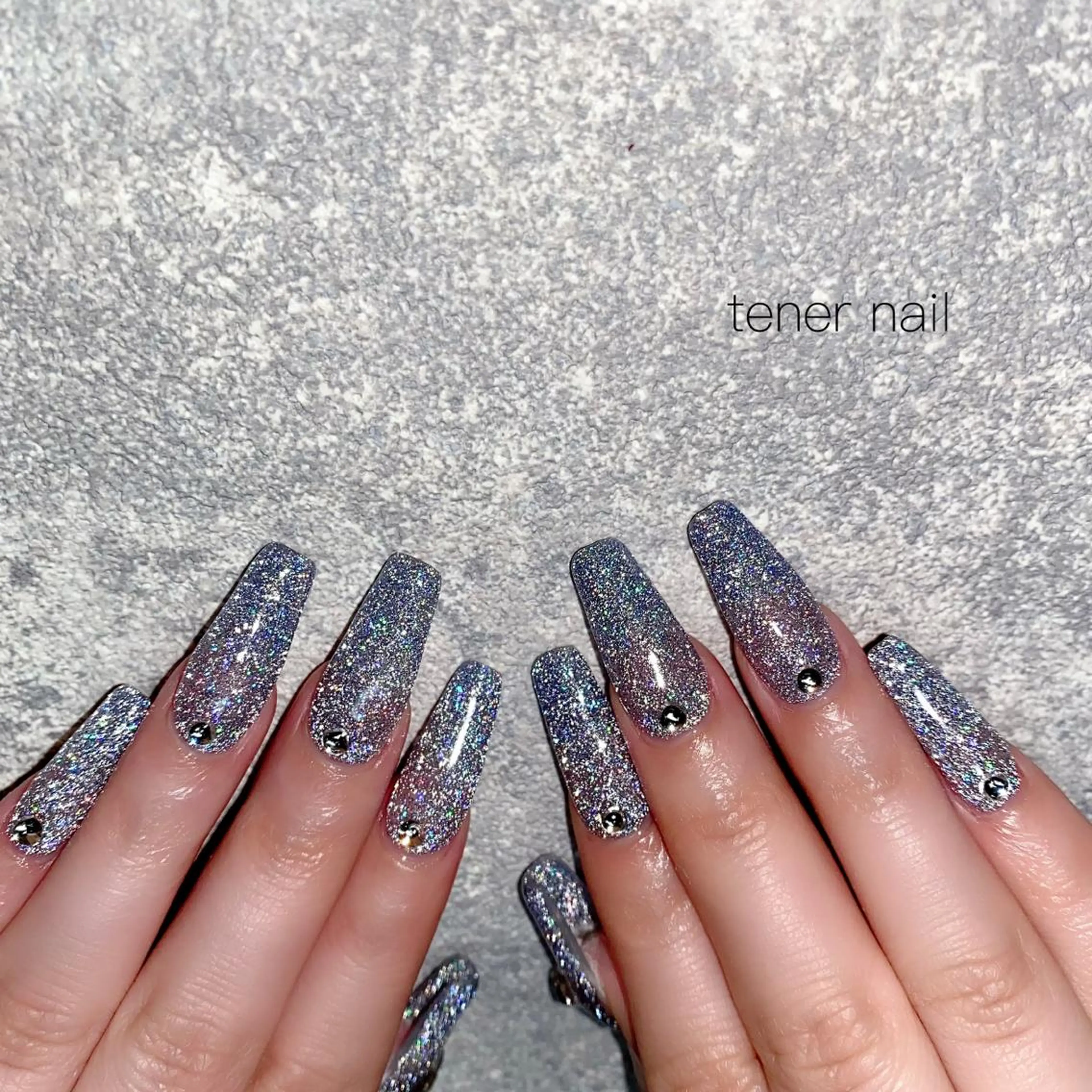 ネイル フラッシュネイル ラメ(グリッター) テネルネイル tener nailのネイルデザイン
