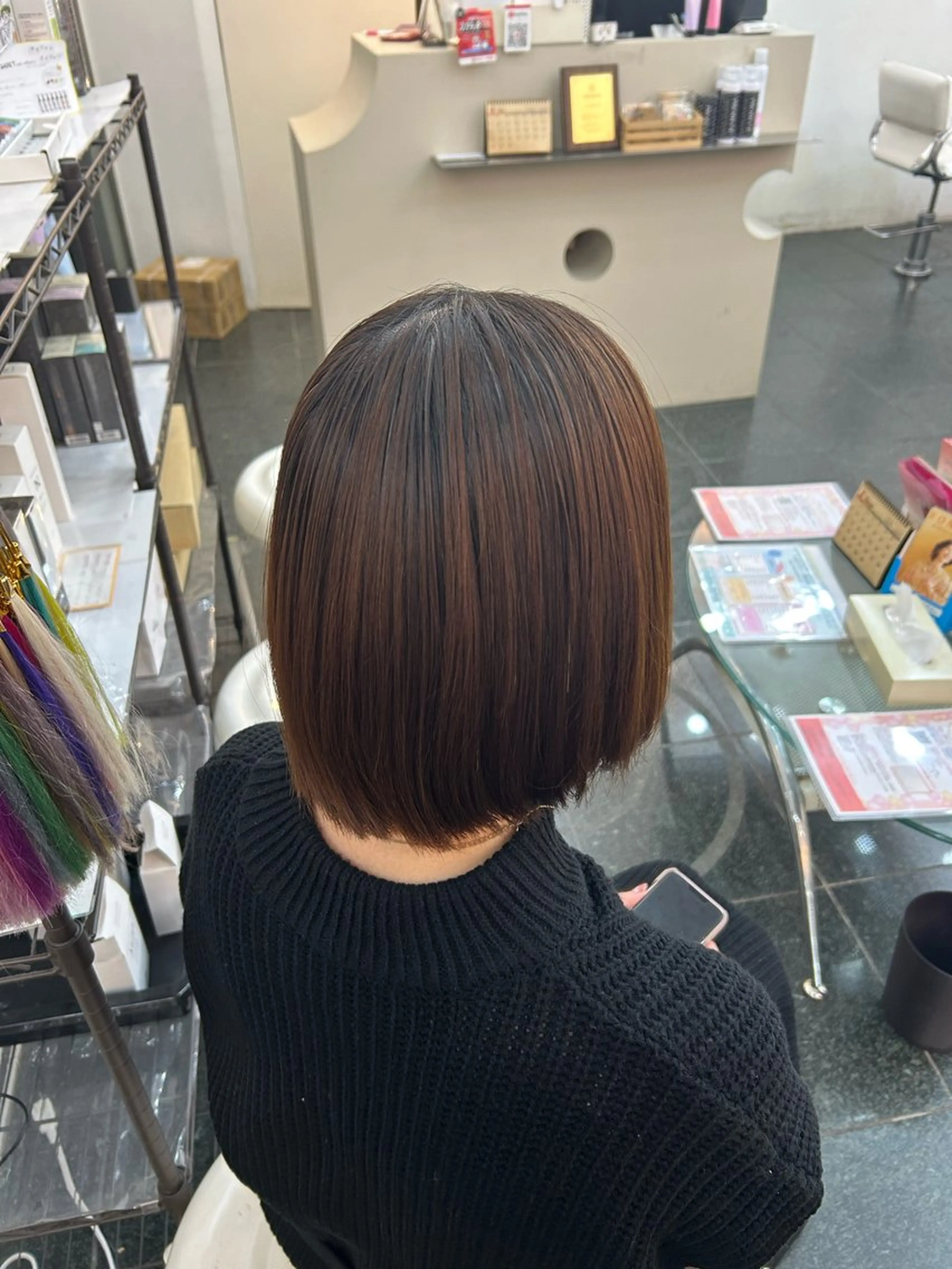 ミディアム 髪質改善⭐️縮毛 🫧内藤紅葉のヘアスタイル