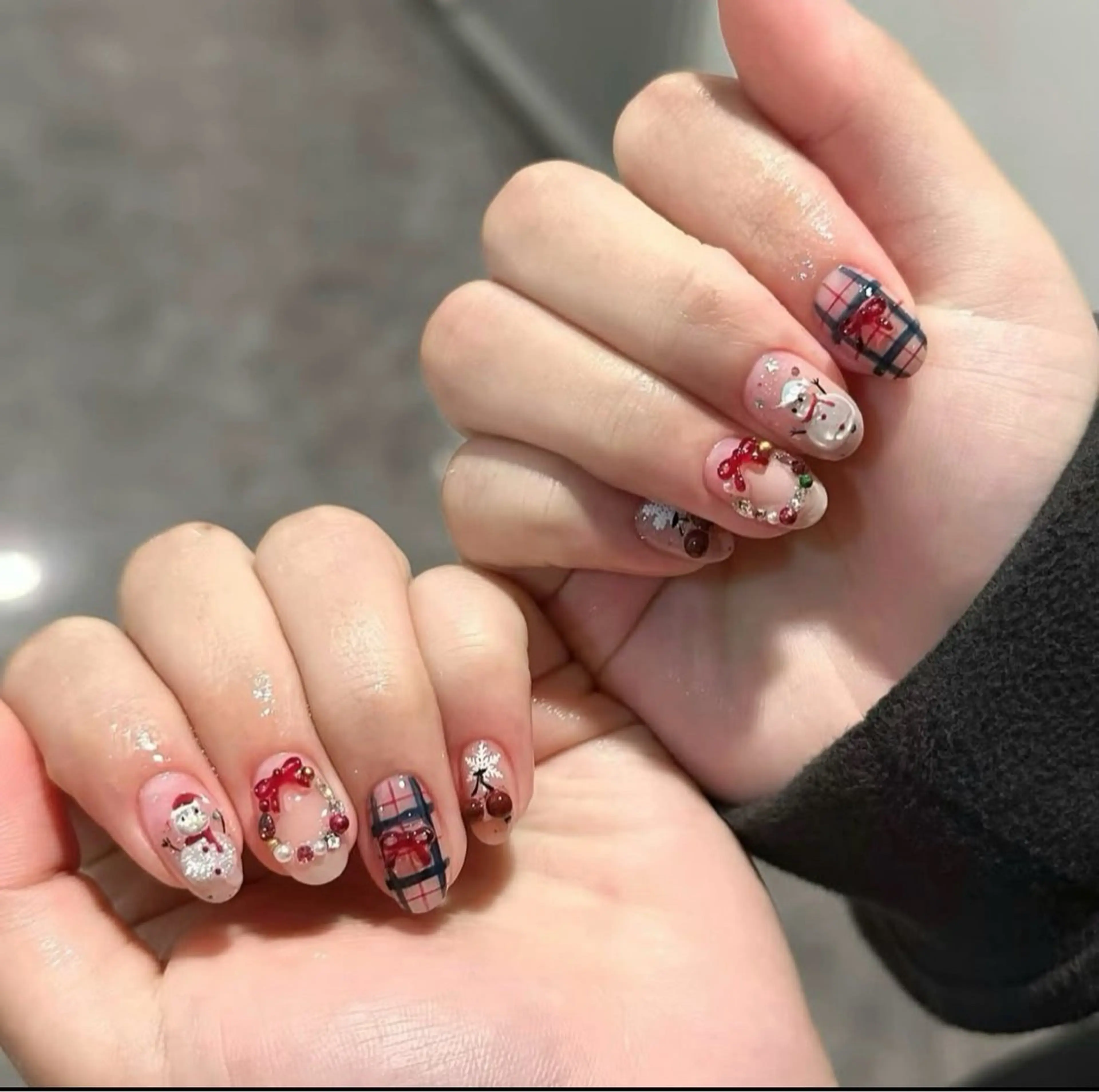 ネイル アートネイル 長さ出し ジェルネイル マグネットネイル ニュアンスネイル なな_ CloudyChanのネイルデザイン