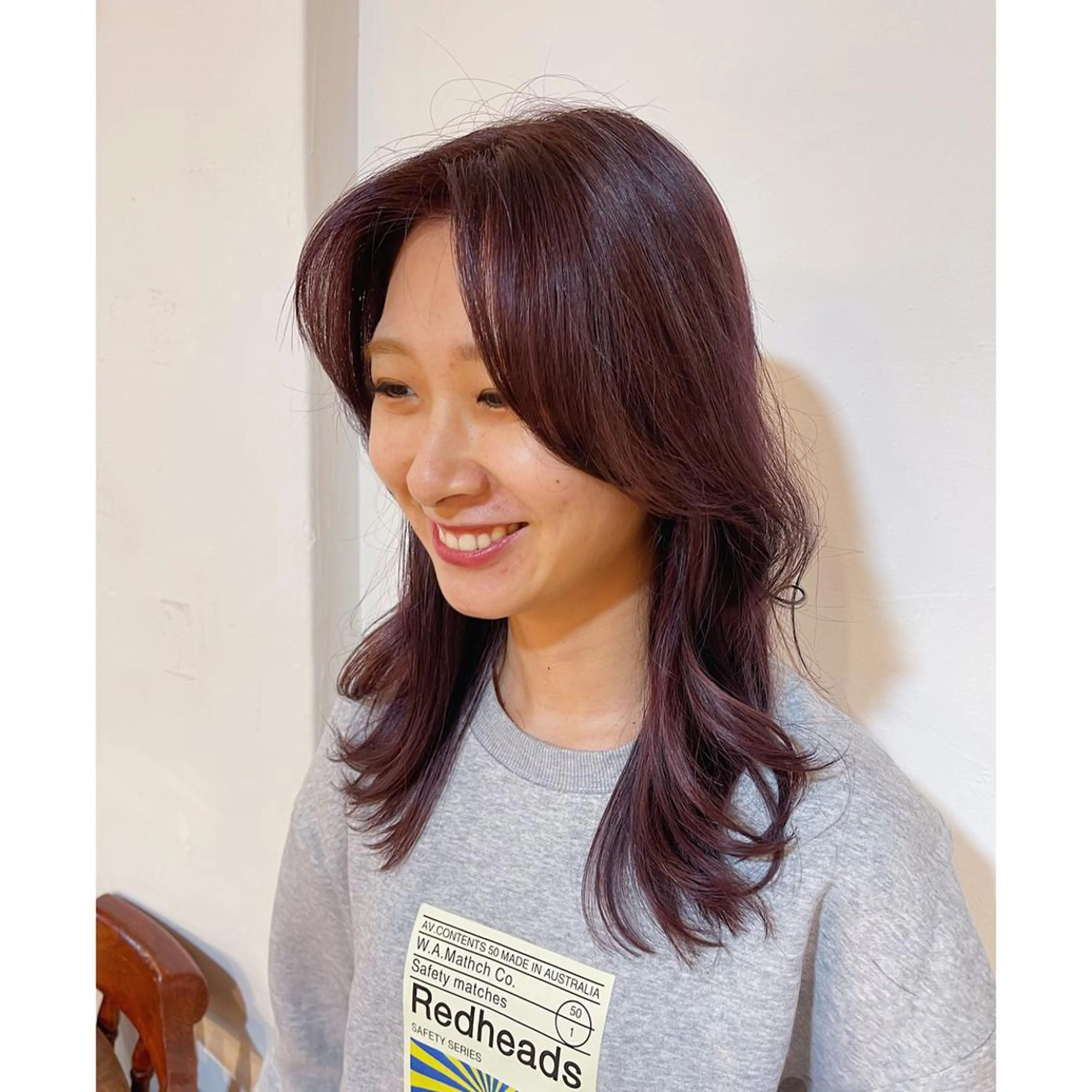 セミロング カラー 顔まわりレイヤー 顔周りカット 韓国風ヘア レイヤーカット 🦋エクステ/透明感 カラー🦋宮川莉央のヘアスタイル