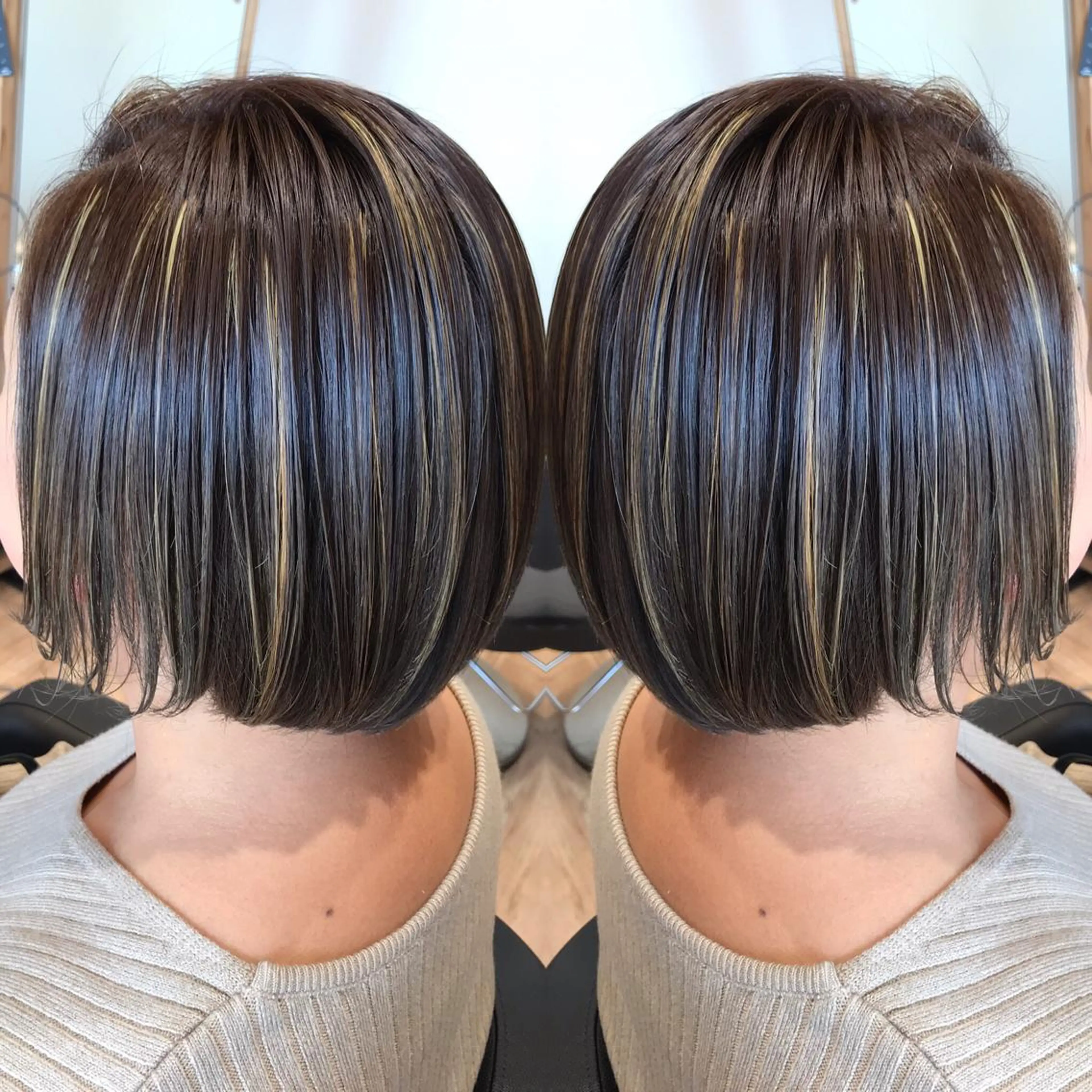 ショート カラー ハイライトカラー ハイライト ヘアカラー 大久保 隆蔵のヘアスタイル