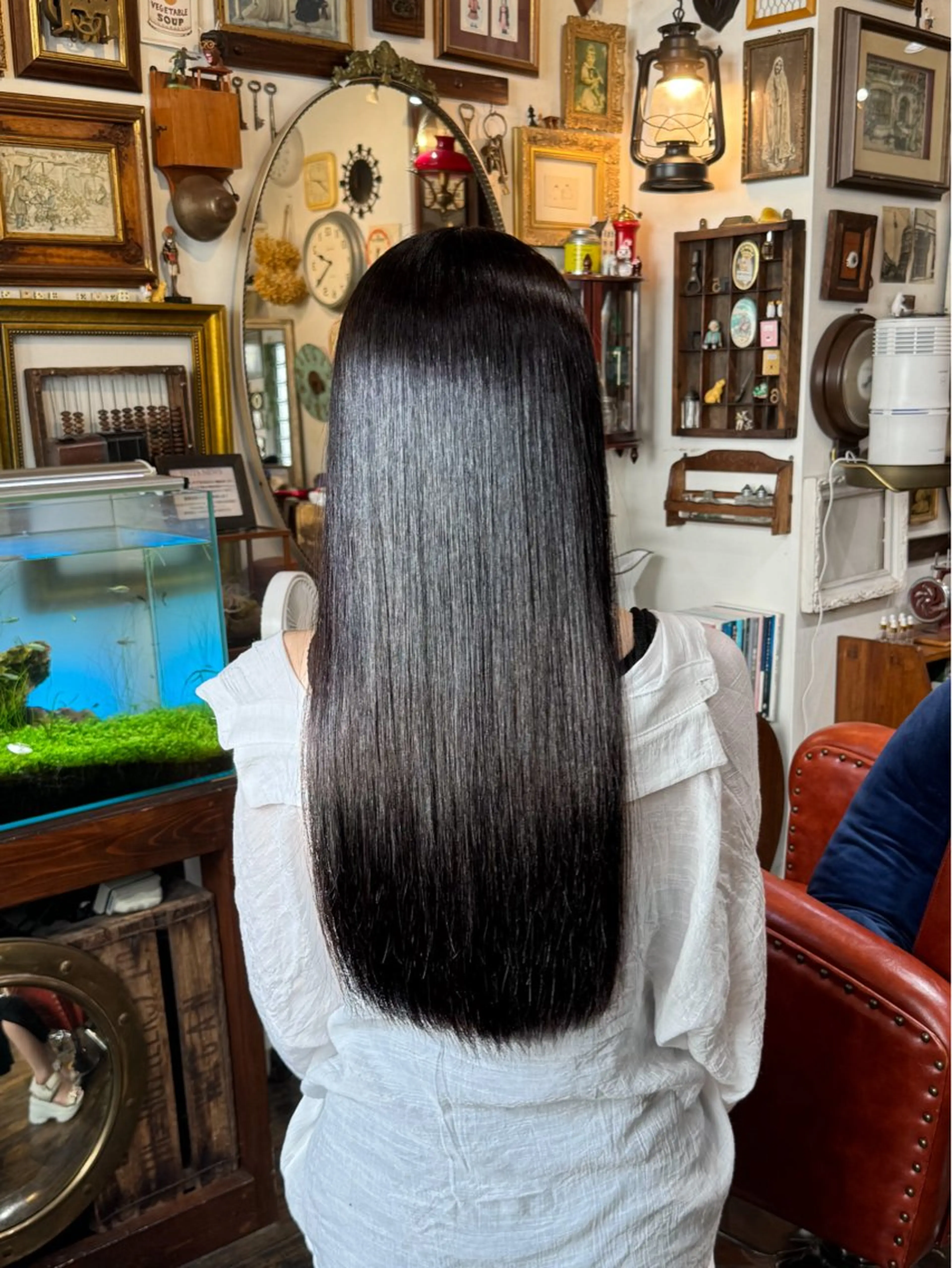 ロング カラー くせ毛 髪質改善 縮毛矯正 トリートメント 飯田 実歩(じっぽ)のヘアスタイル