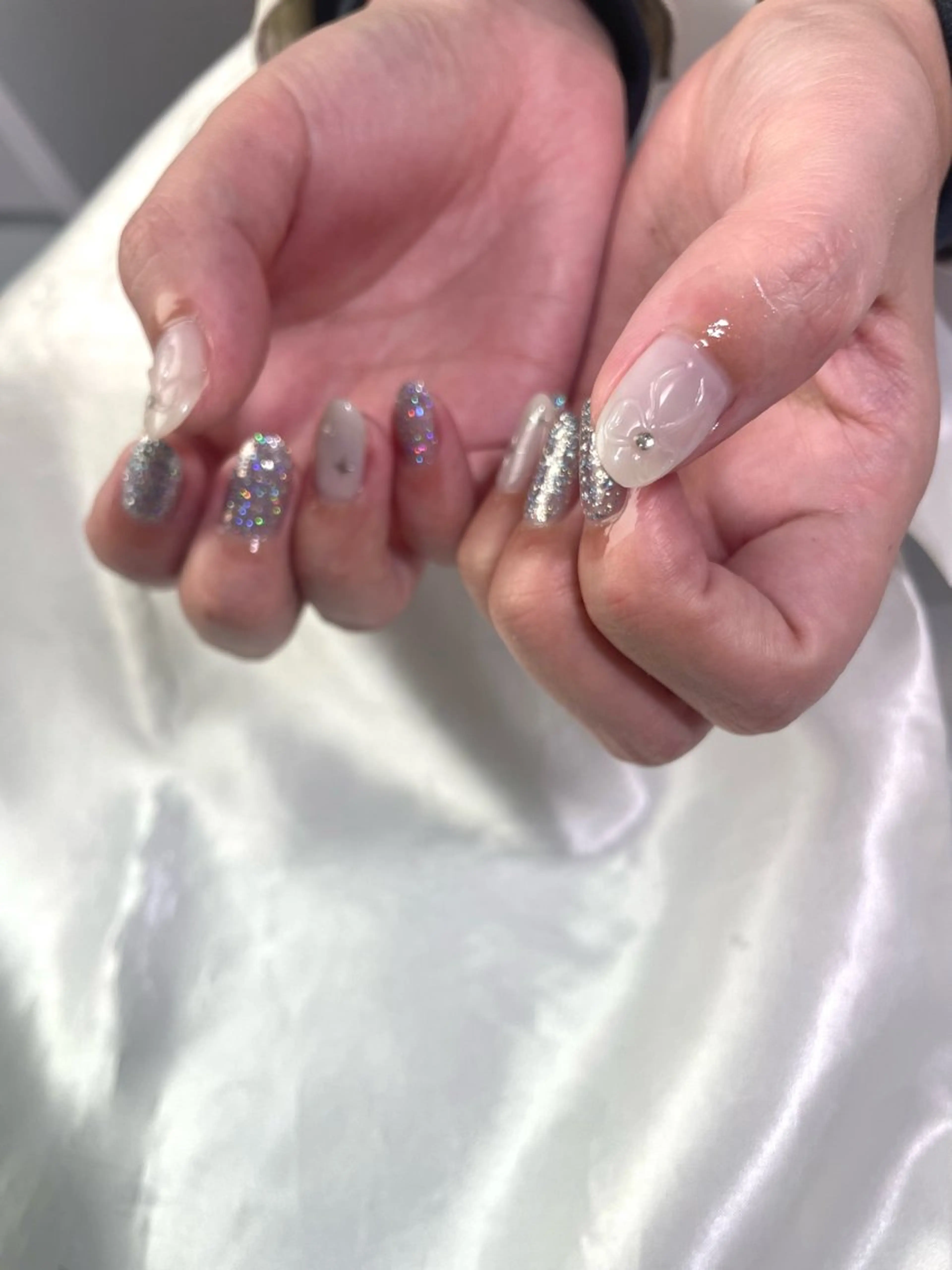 ネイル リボン ハンドネイル Joint_ nailのネイルデザイン