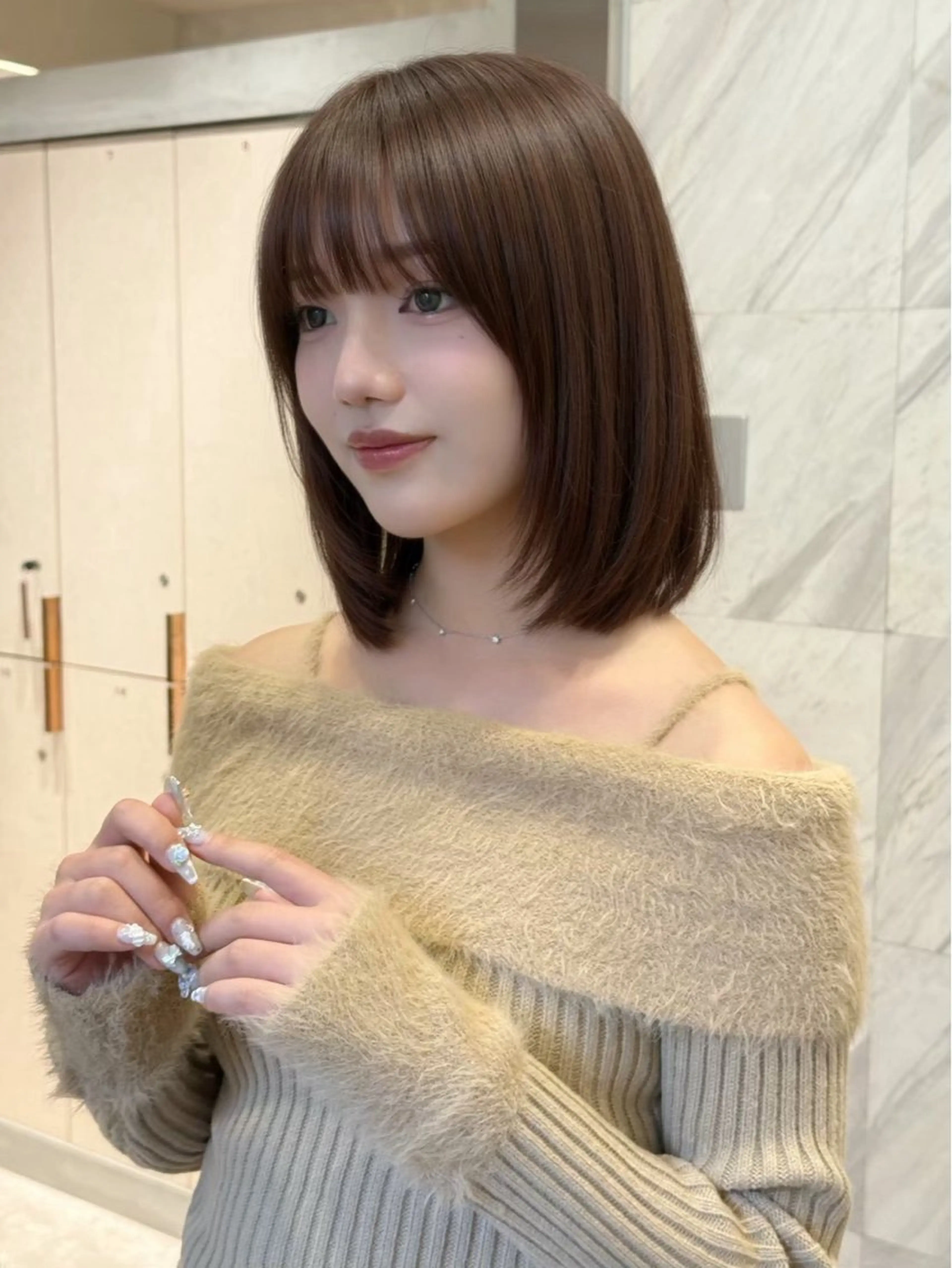 🧸ブラウンカラー🧸color➕内部補修トリートメント✨🤎マロンベージュ・チョコレートブラウン🍫の写真