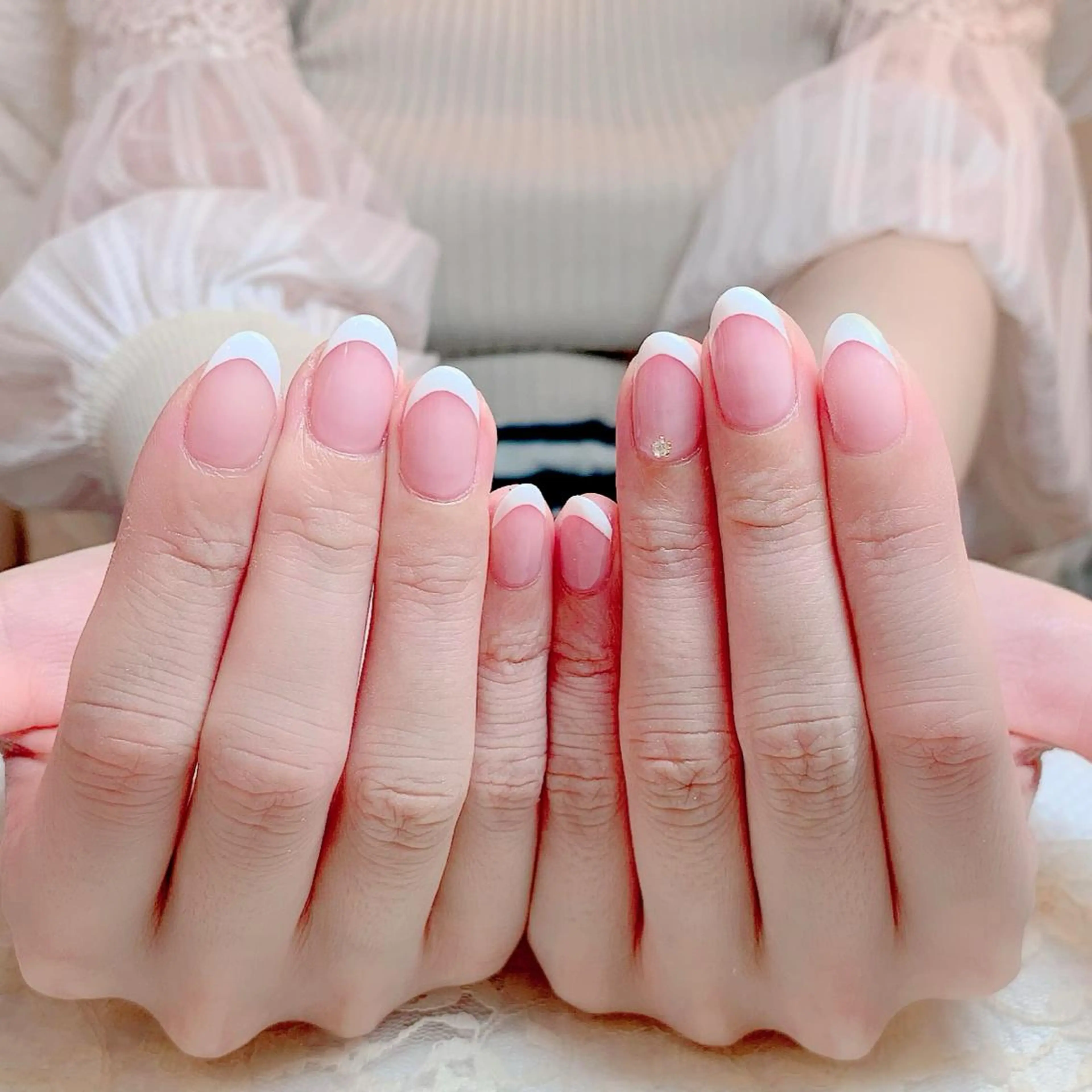 クリア×フレンチネイル/ジェルオフ有の写真