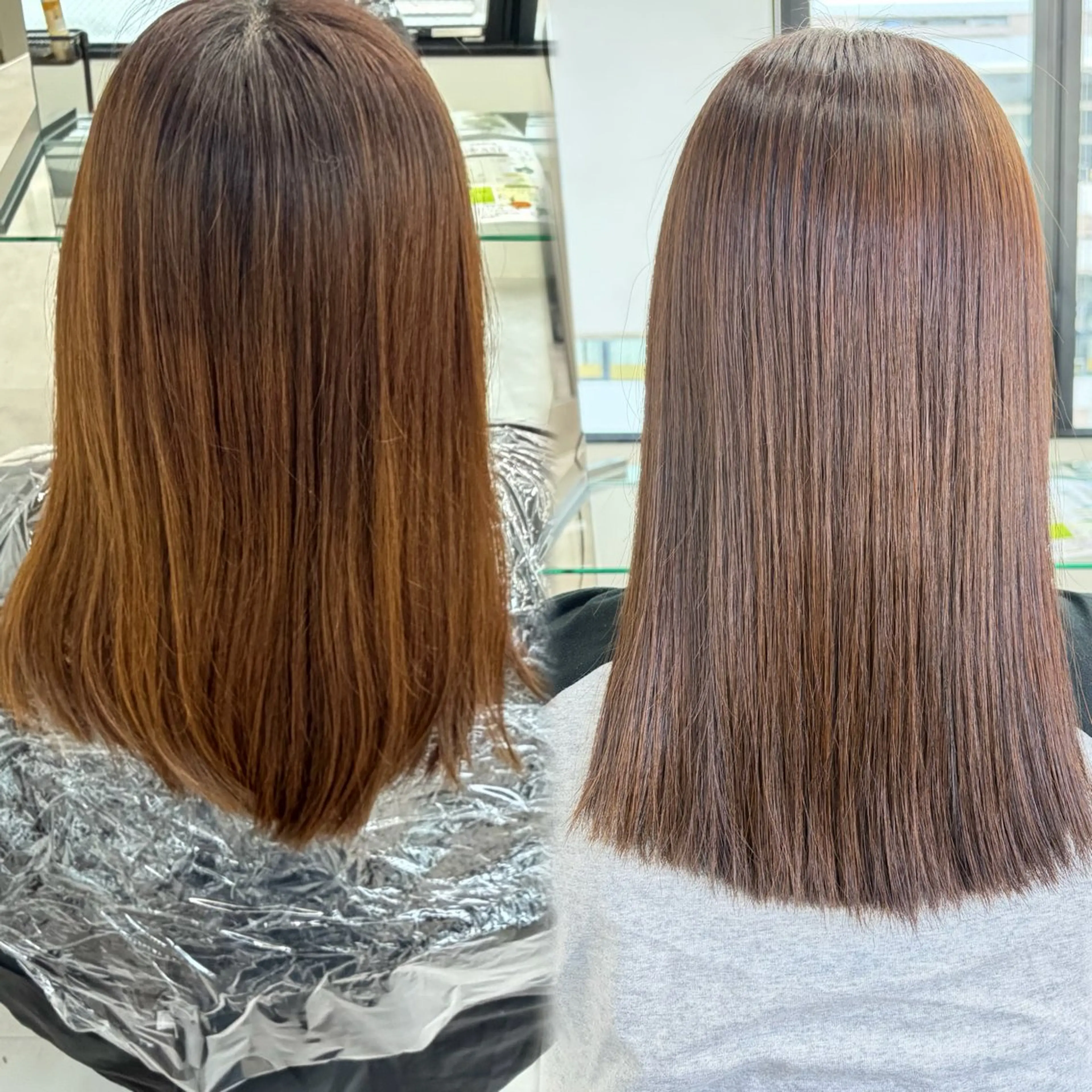 セミロング ヘアカラー エクステ🫧アレンジ ￤横浜  ももはのヘアスタイル