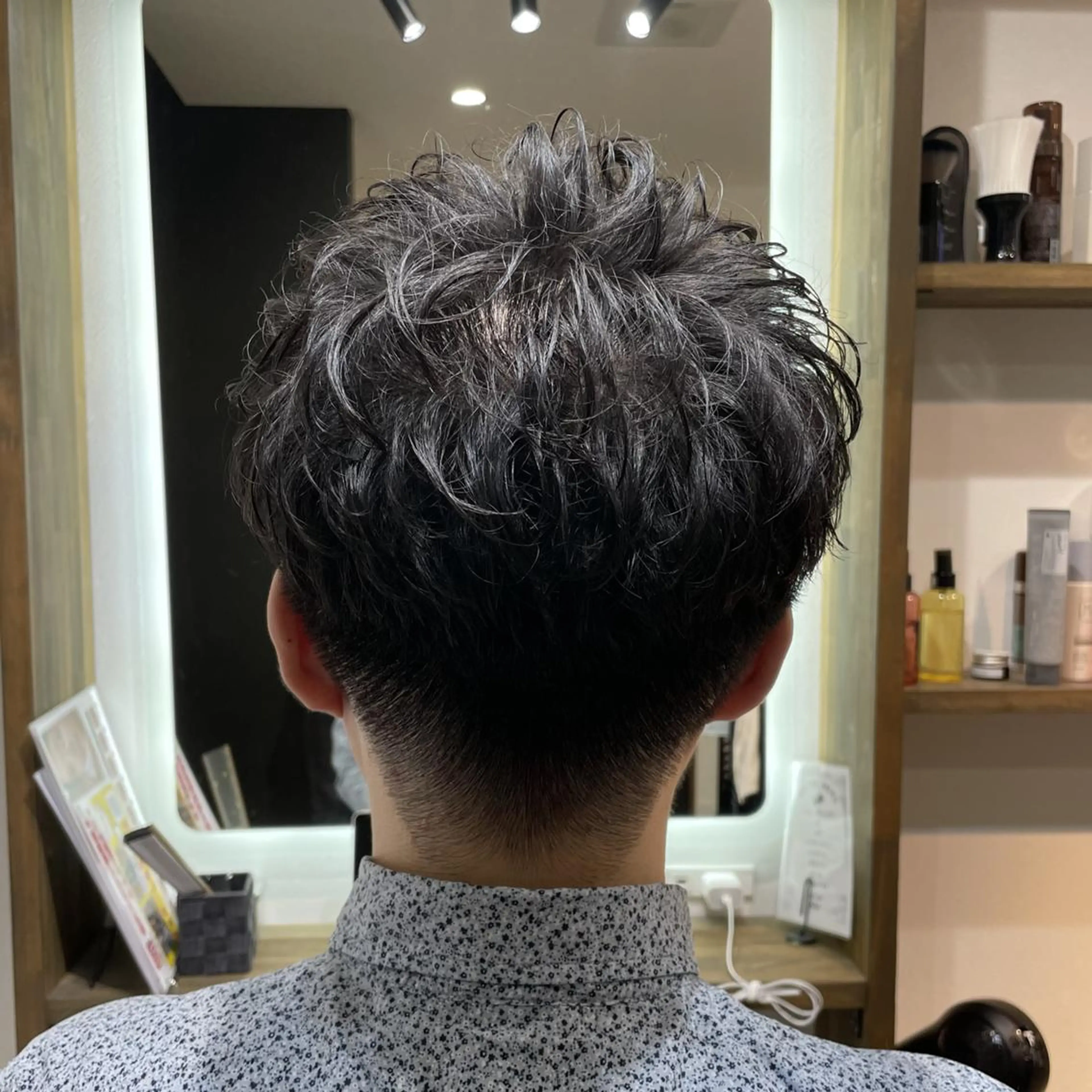 ショート パーマ メンズ ビジネス カット パーマ パーマPrivate SalonNoa名駅のヘアスタイル