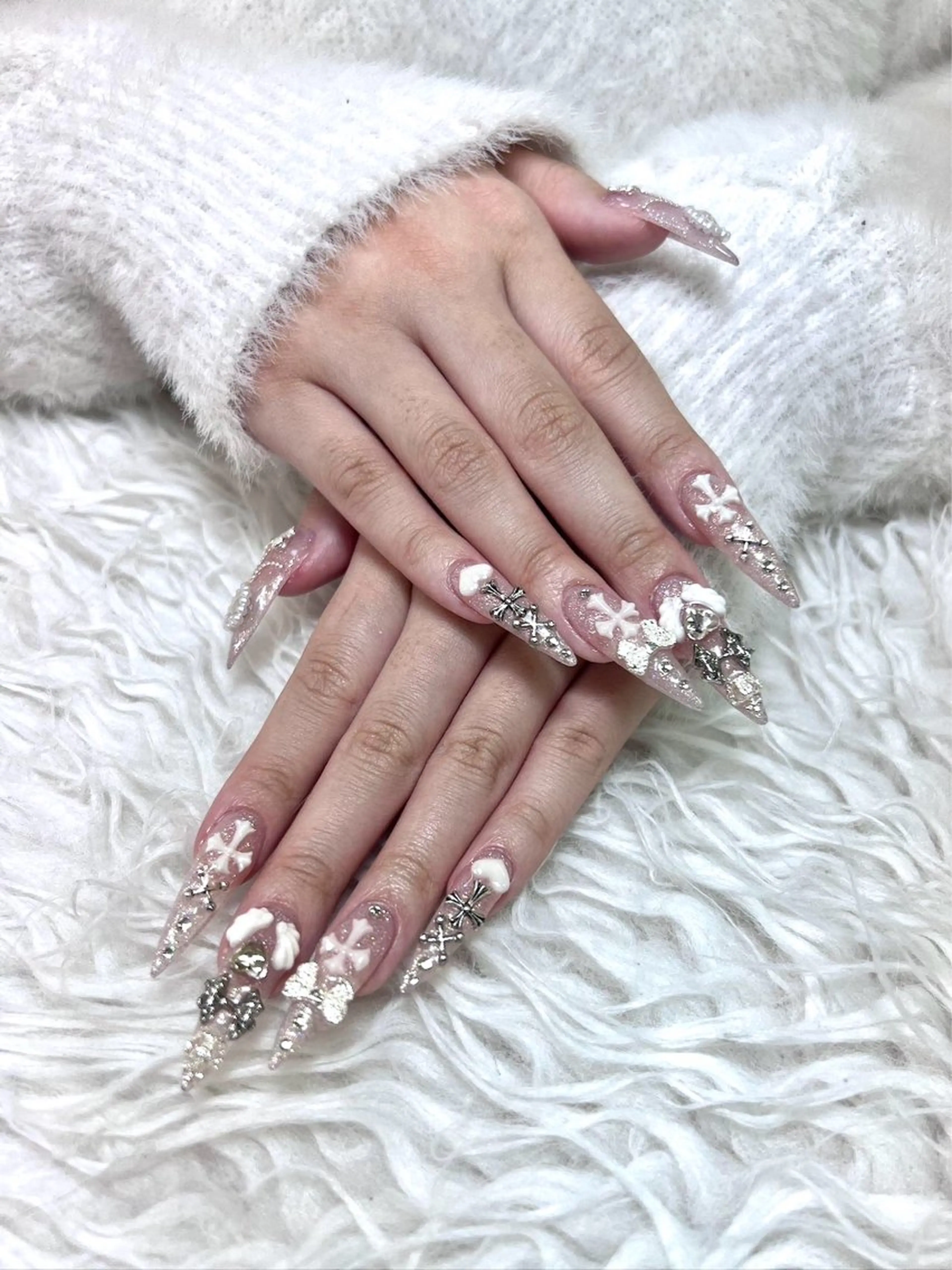 ネイル ジェルネイル キラキラネイル ロングネイル ネイルチップ ハンドネイル Painty nailのネイルデザイン