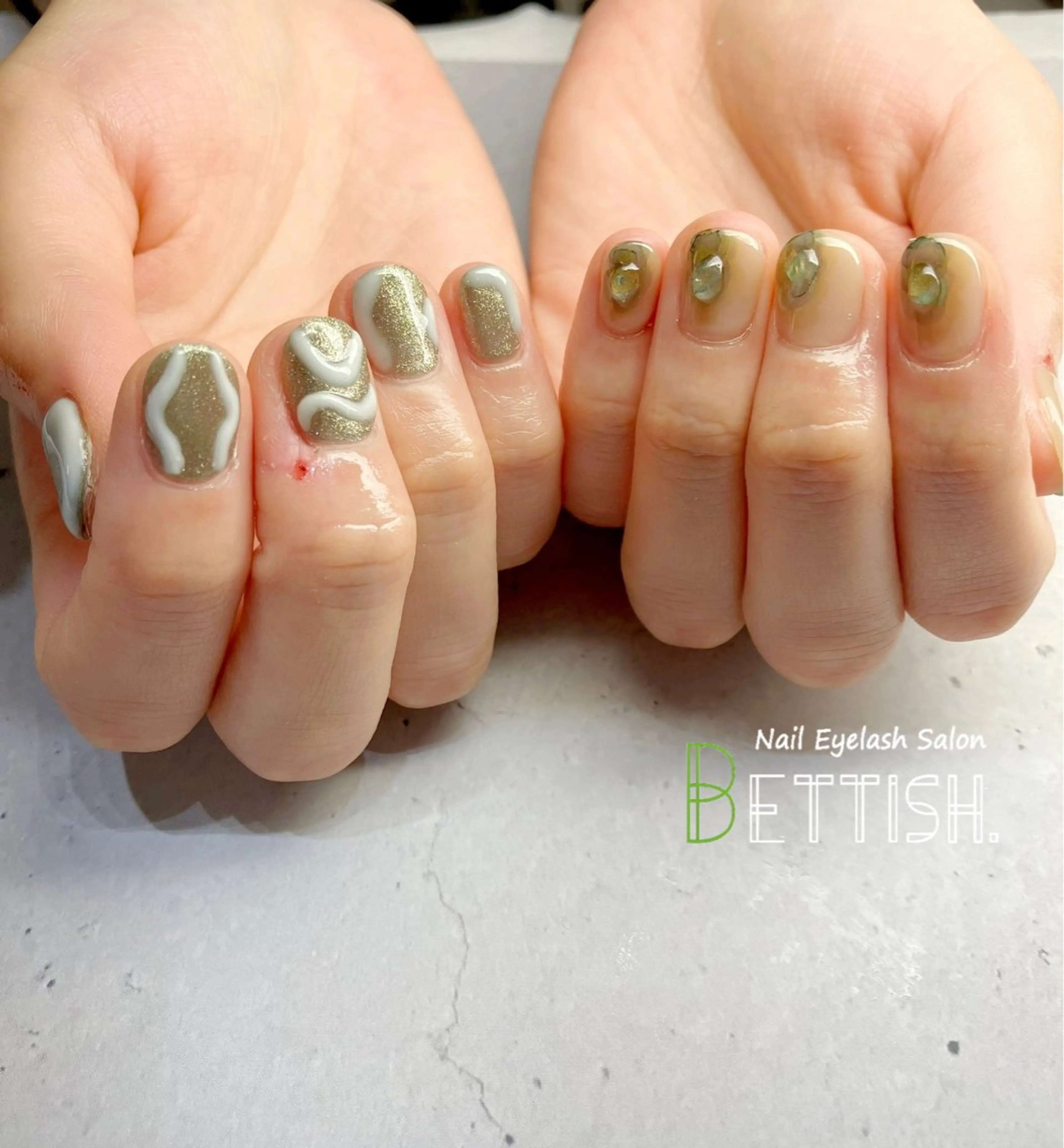 ネイル グリーン ハンドネイル BETTISH. KUMIKO☺︎︎のネイルデザイン