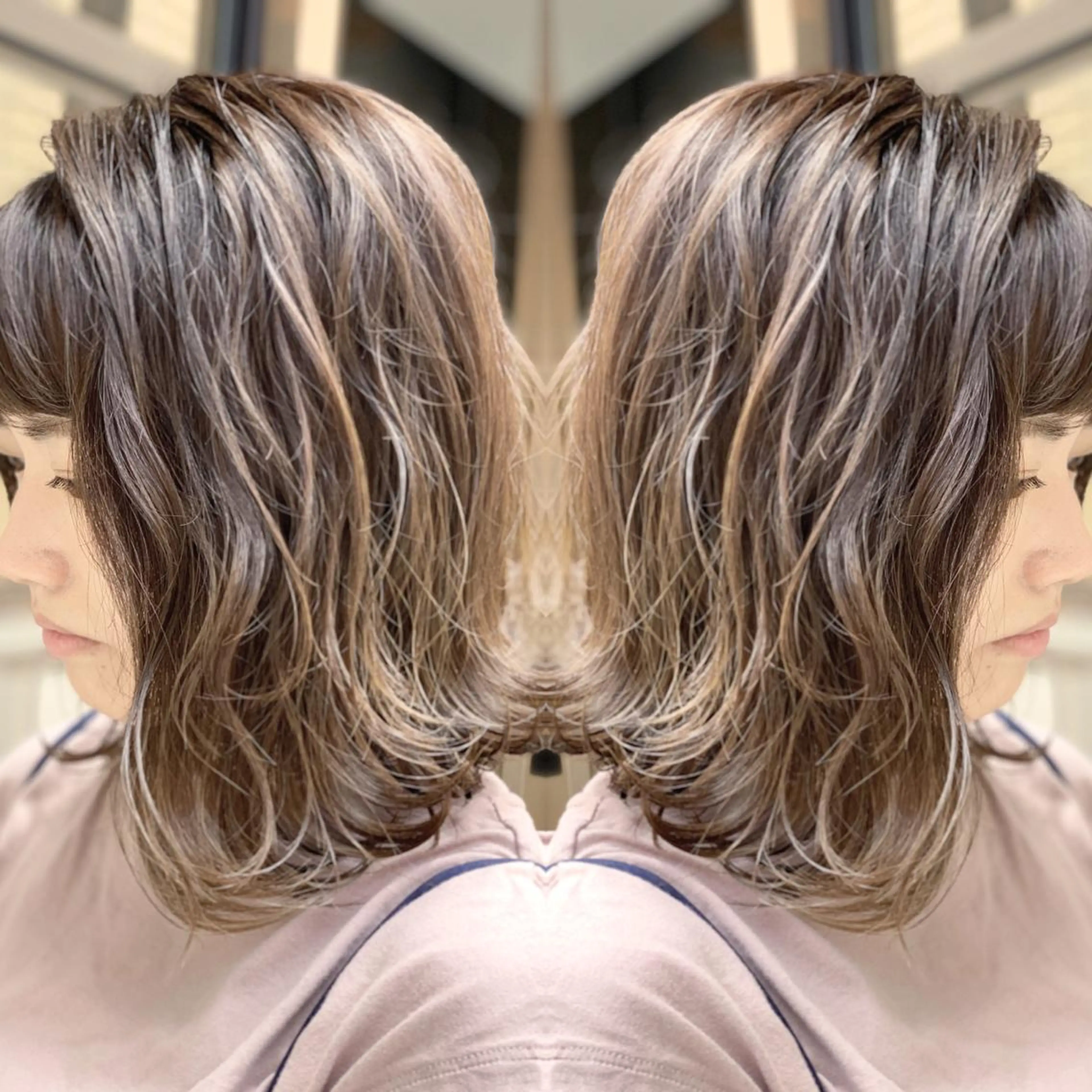 ショート カラー ヘアアレンジ カット ヘアカラー トリートメント 髪質改善×ハイトーン 中田啄也のヘアスタイル