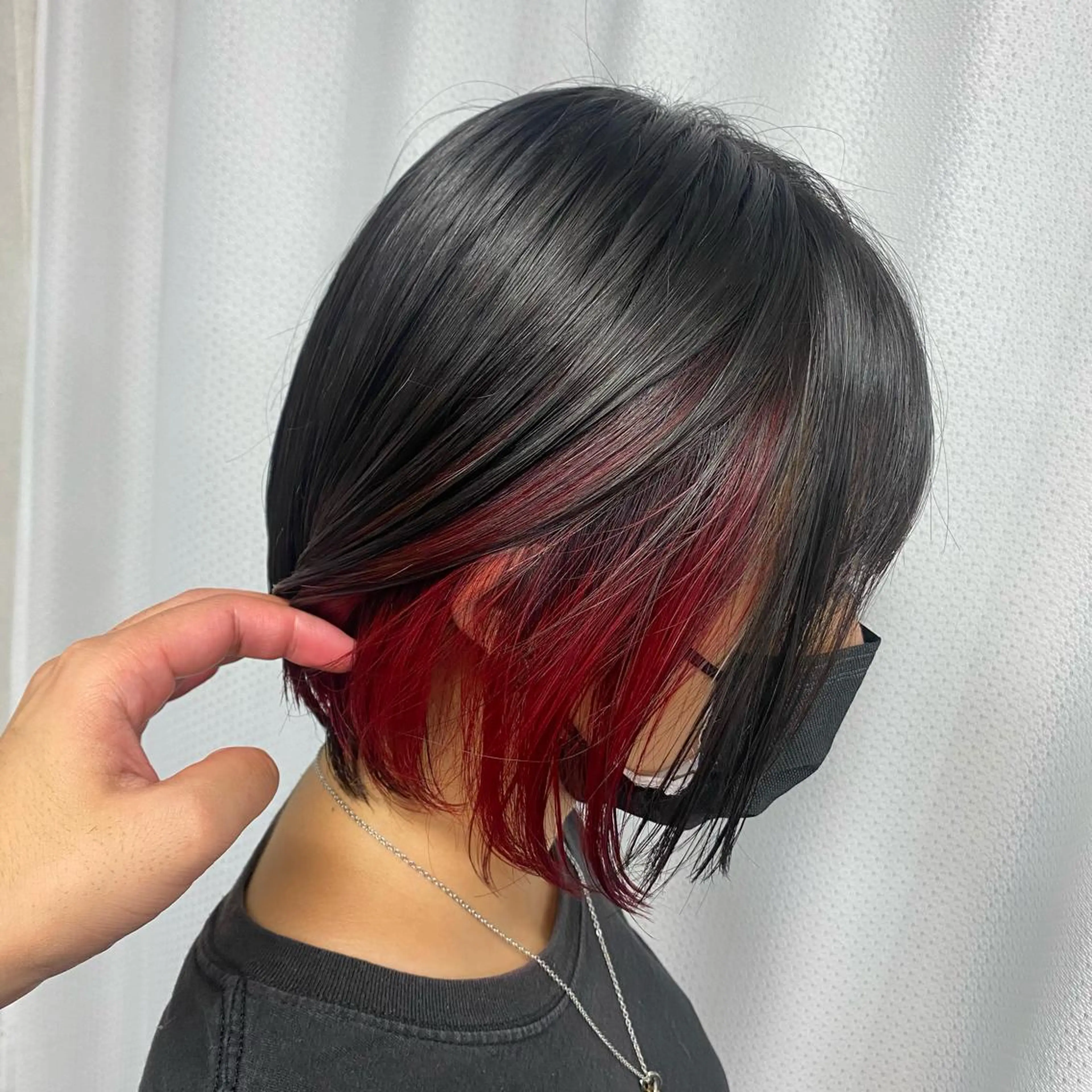 ショート カラー ヘアアレンジ ショートボブ レッドカラー ボブ ショートヘア 年間1500人担当 代表　南一路のヘアスタイル