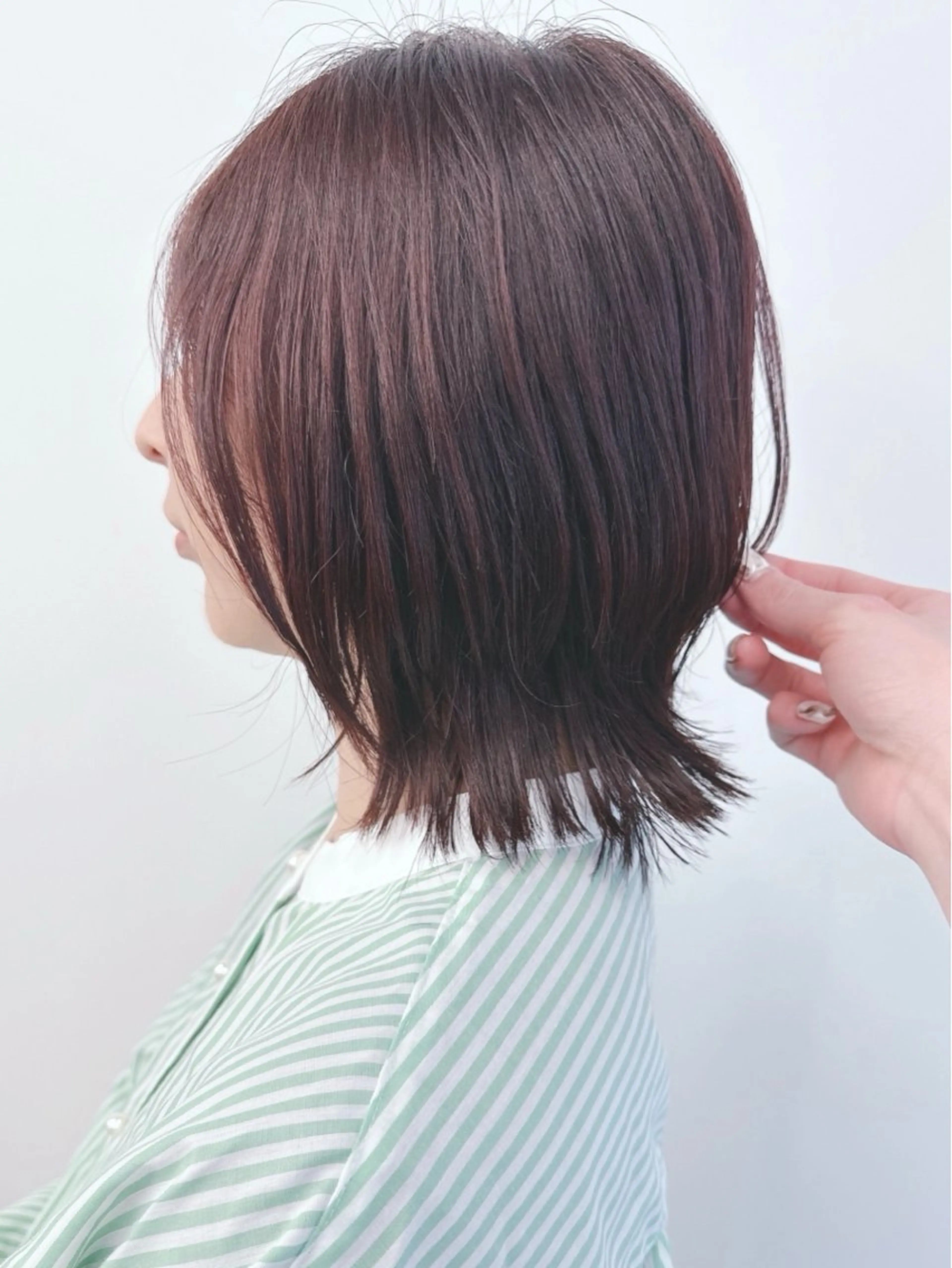 ミディアム カット ヘッドスパ ボブ/ゆるふわ ボブパーマ/とういのヘアスタイル