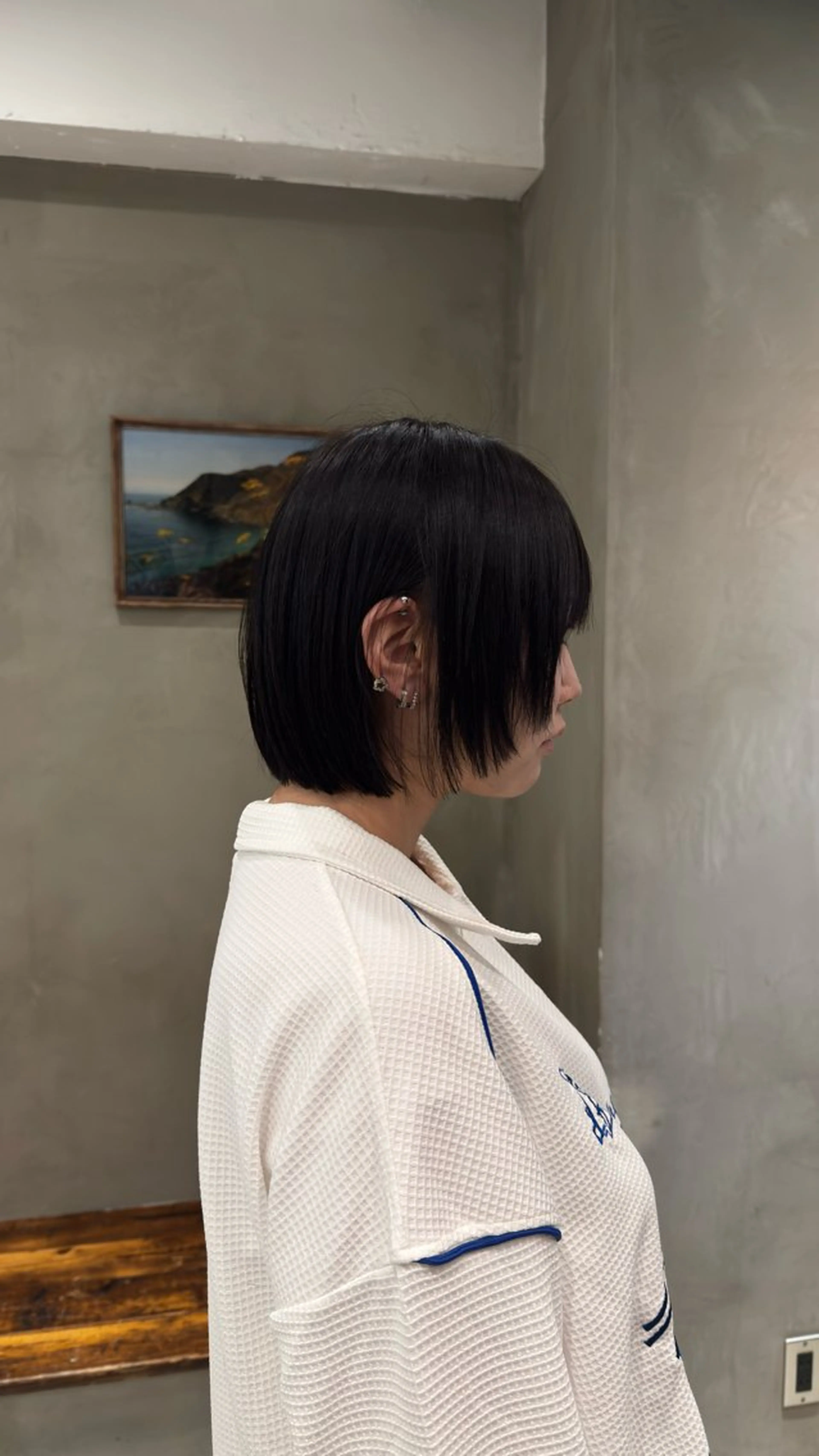 ショート ボブレイヤー ボブ くびれヘア 顔まわりレイヤー 韓国風ヘア カット トリートメント ボブ/レイヤー/パー マ/新宿/KOKIのヘアスタイル