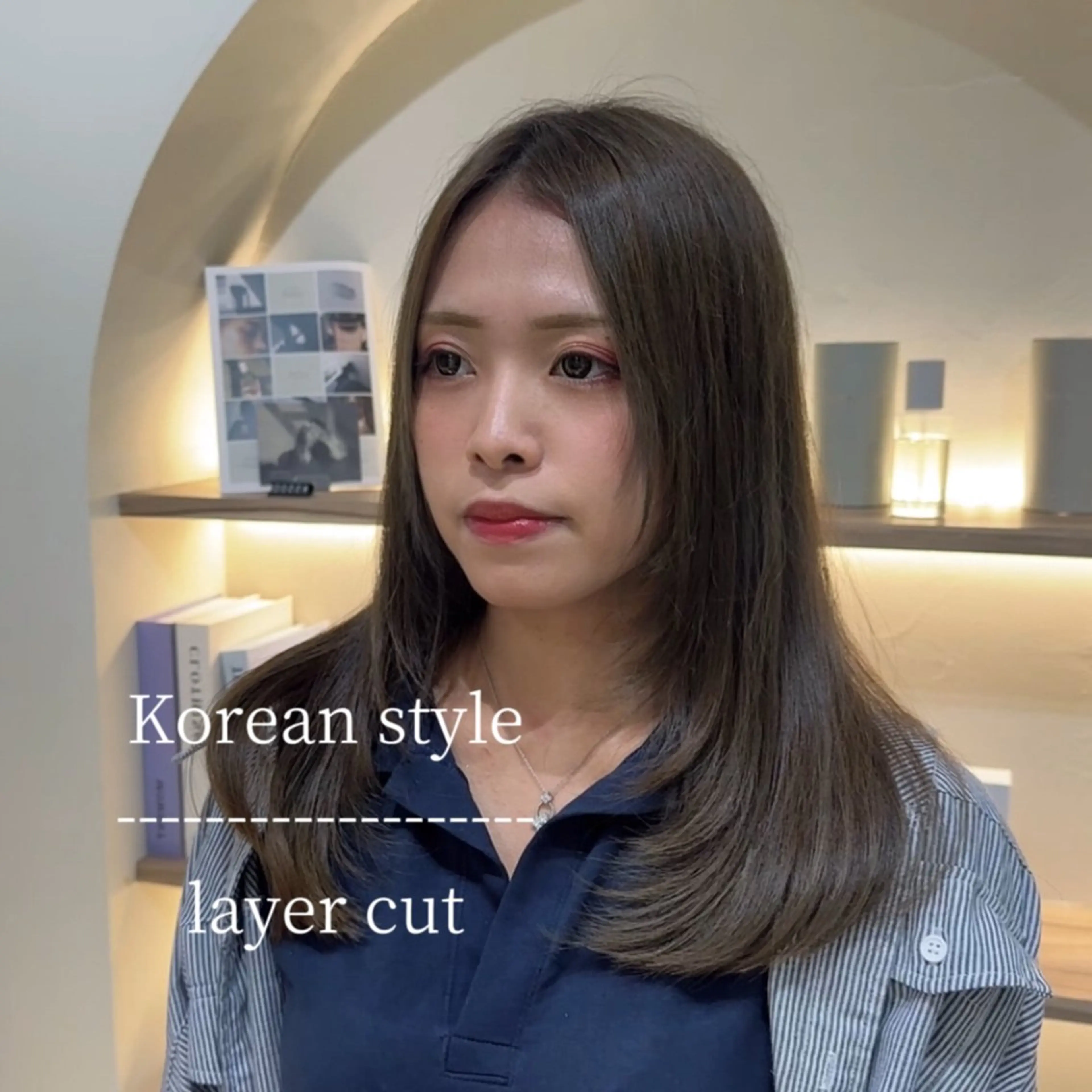 ミディアム 韓国ヘア/艶髪ロング グレージュ/kanaのヘアスタイル