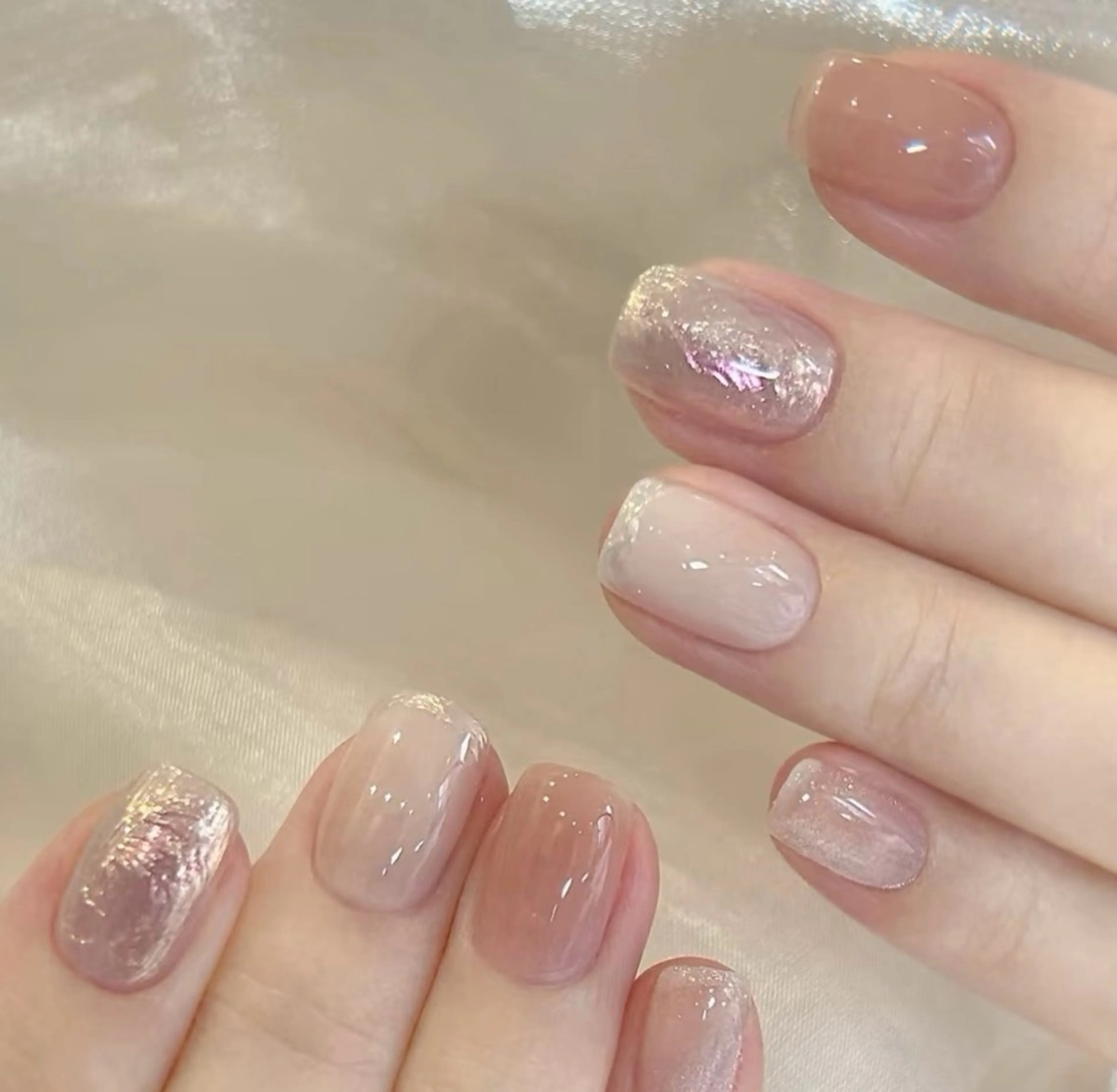 ネイル チークネイル 長さ出し フレンチネイル ガーリー 韓国ネイル sun nail池袋 モデル募集のネイルデザイン