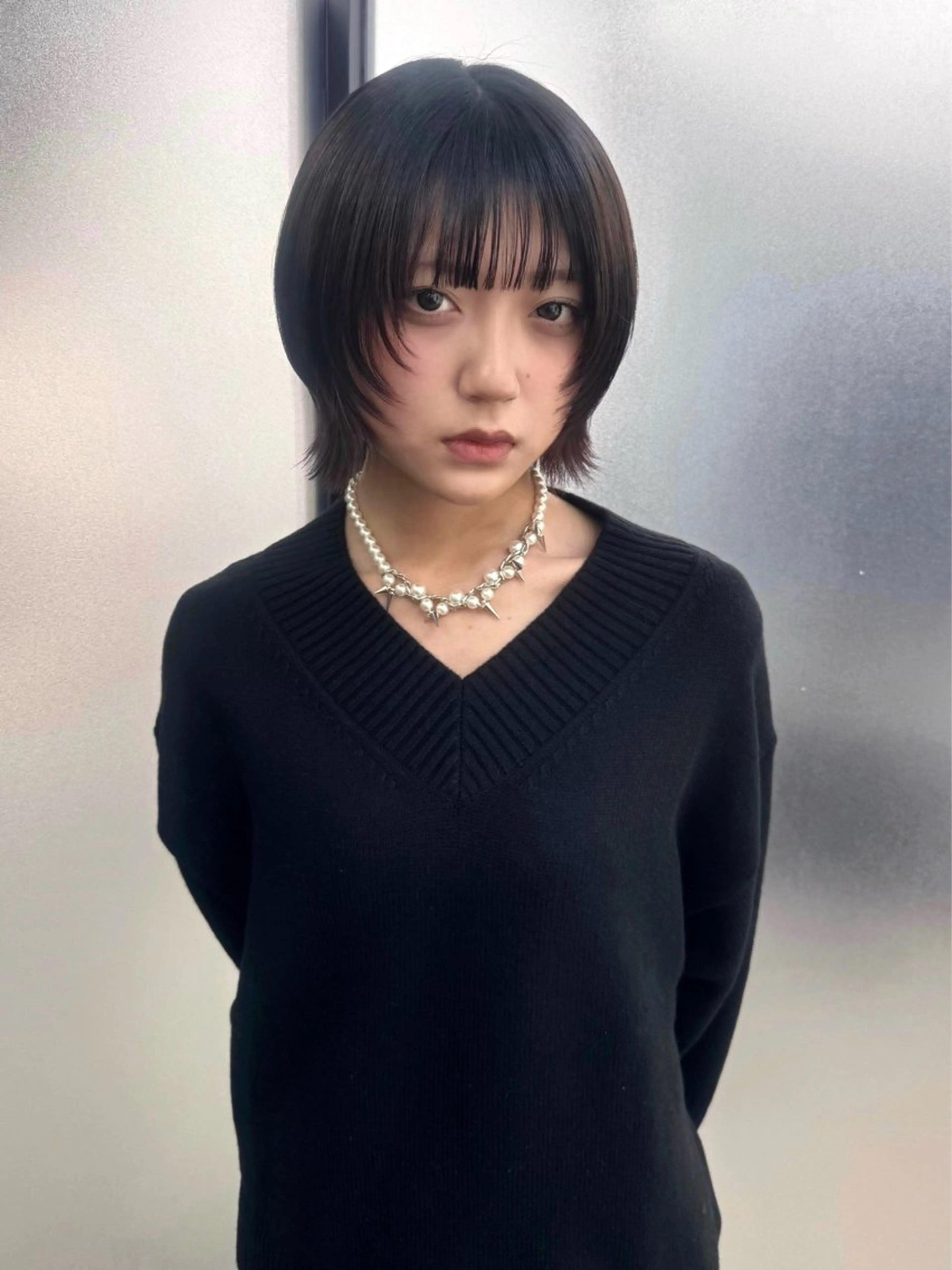 ショート ボブレイヤー ボブ レイヤーカット MIMI🌻໋᳝݊ 個性派カラー⑅ ⸝꙳のヘアスタイル