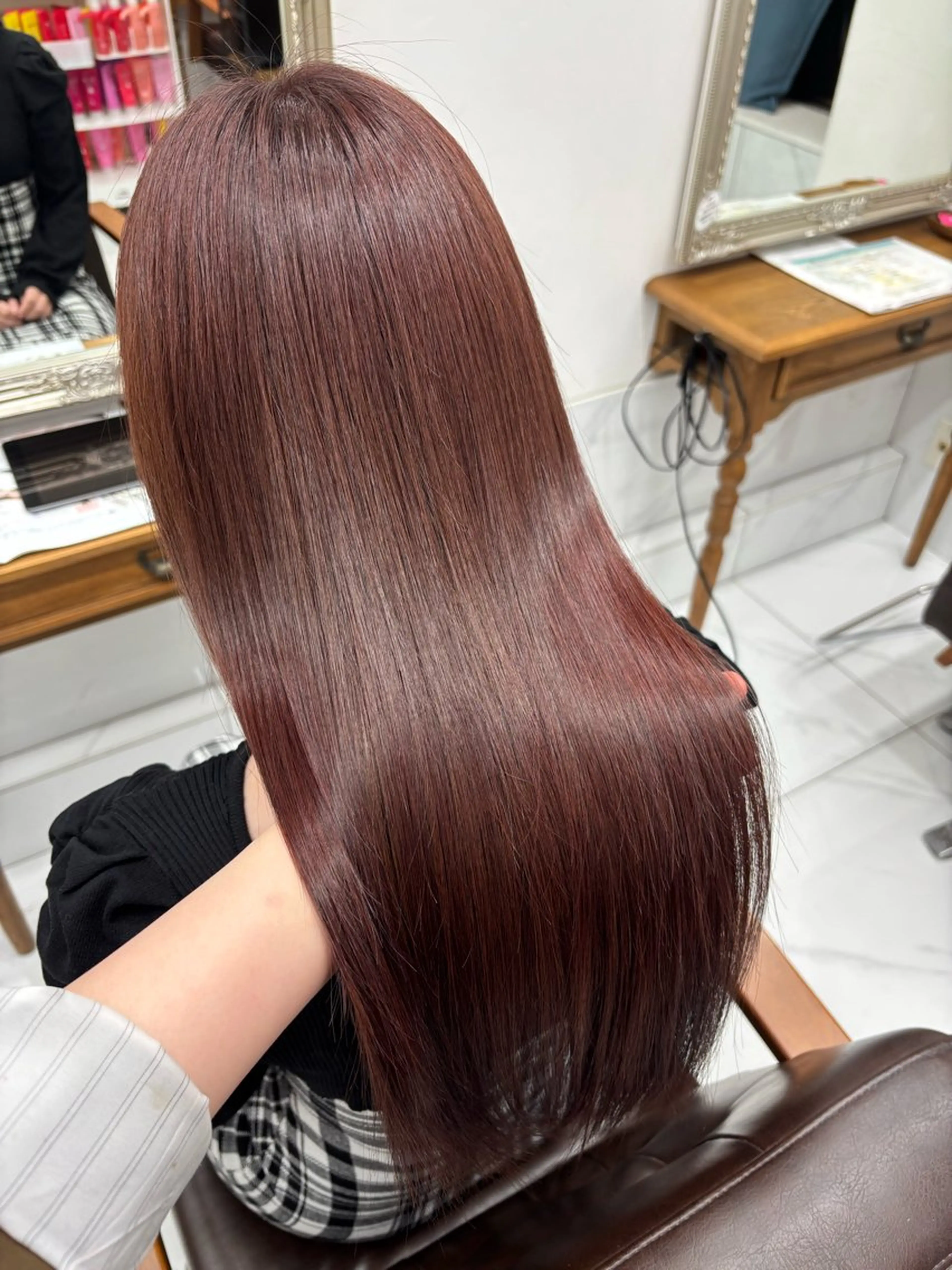 【前髪カット+ワンカラー+髪質改善トリートメント】トリプルセットでお得❣️の写真