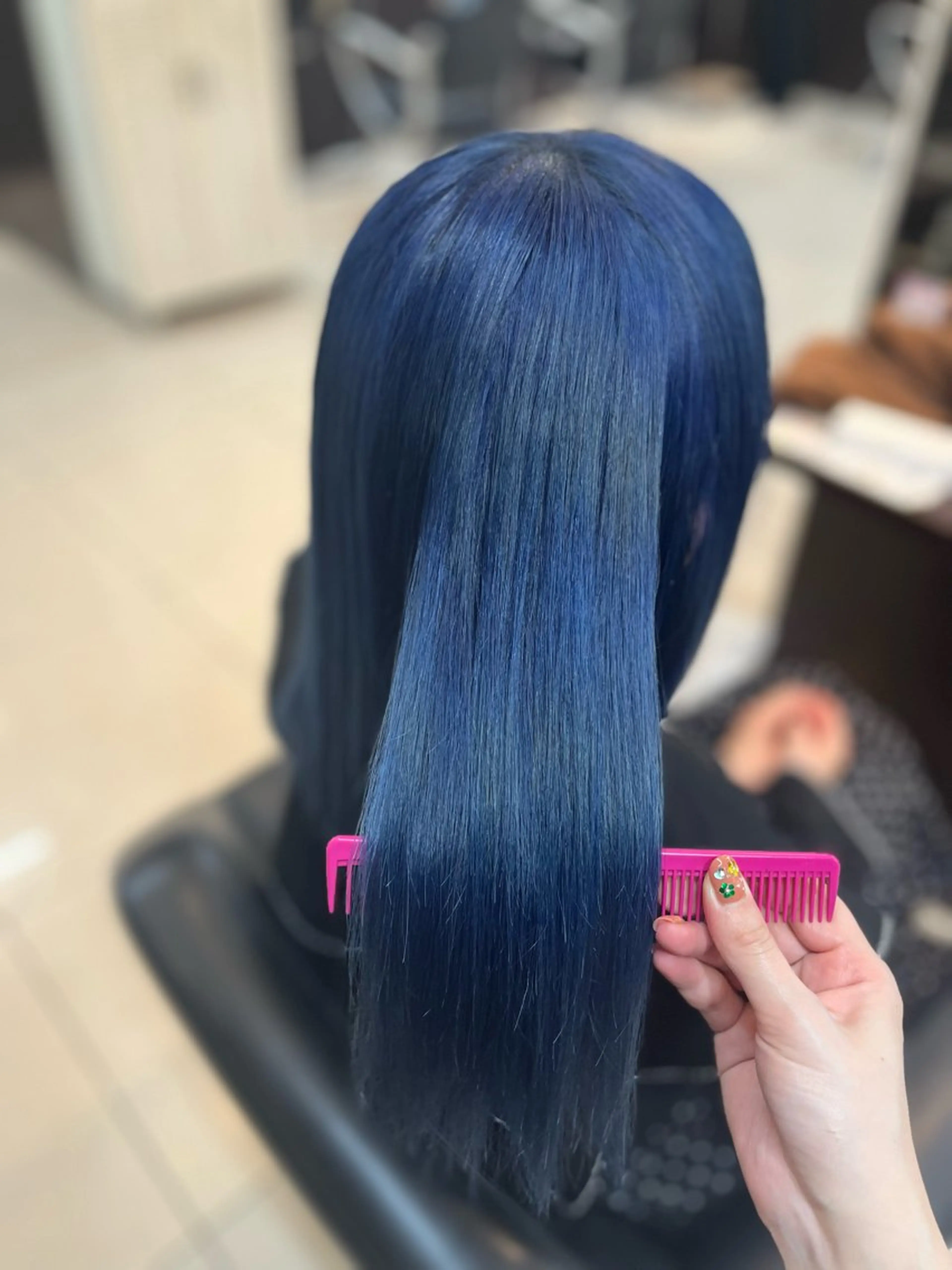 ミディアム カラー ブルーカラー トリートメント 🍒 SANA🍒のヘアスタイル