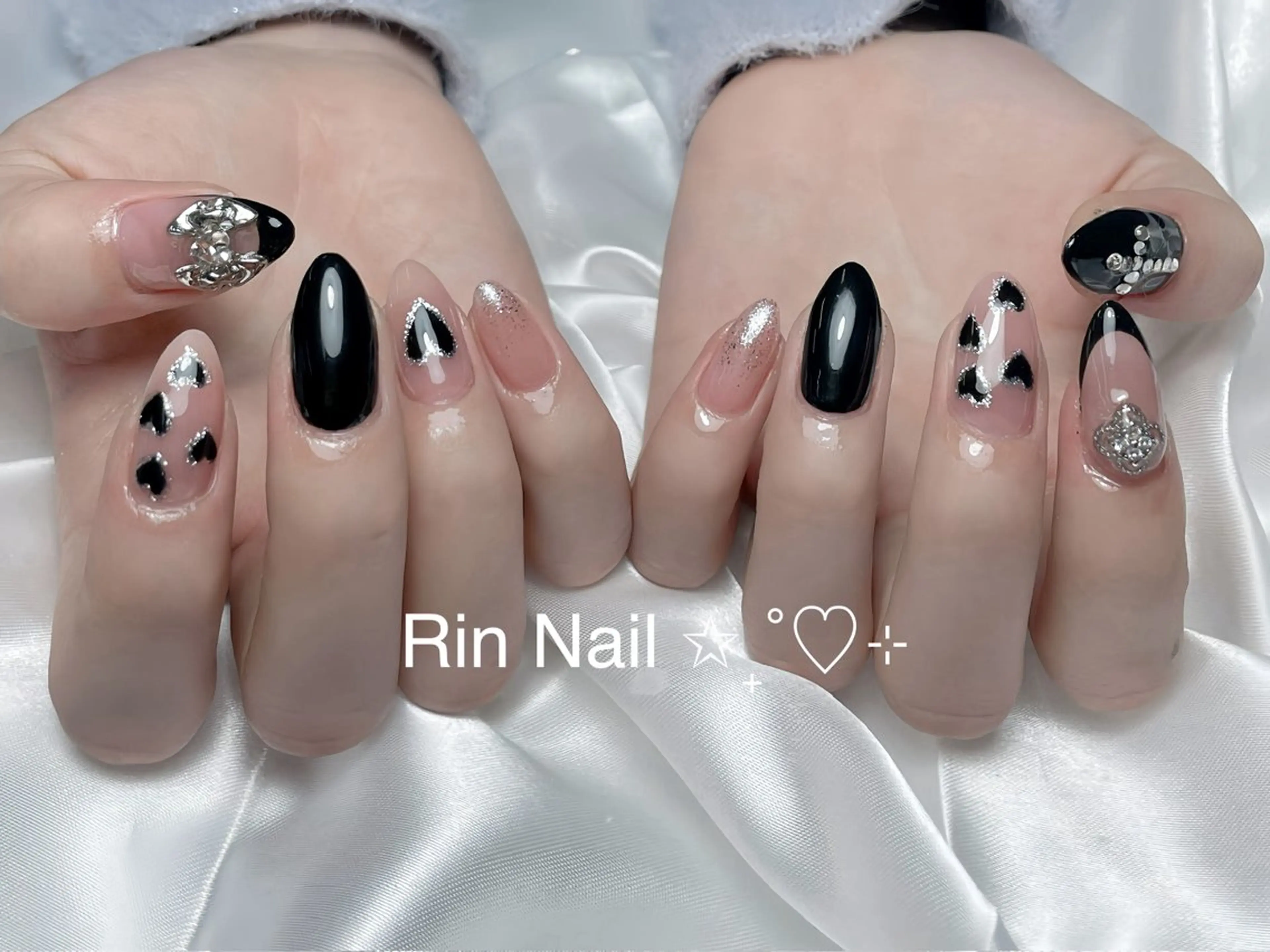 ネイル アートネイル ロングネイル ニュアンスネイル スカルプネイル ネイルチップ ハンドネイル Rin Nail 新大久保店のネイルデザイン