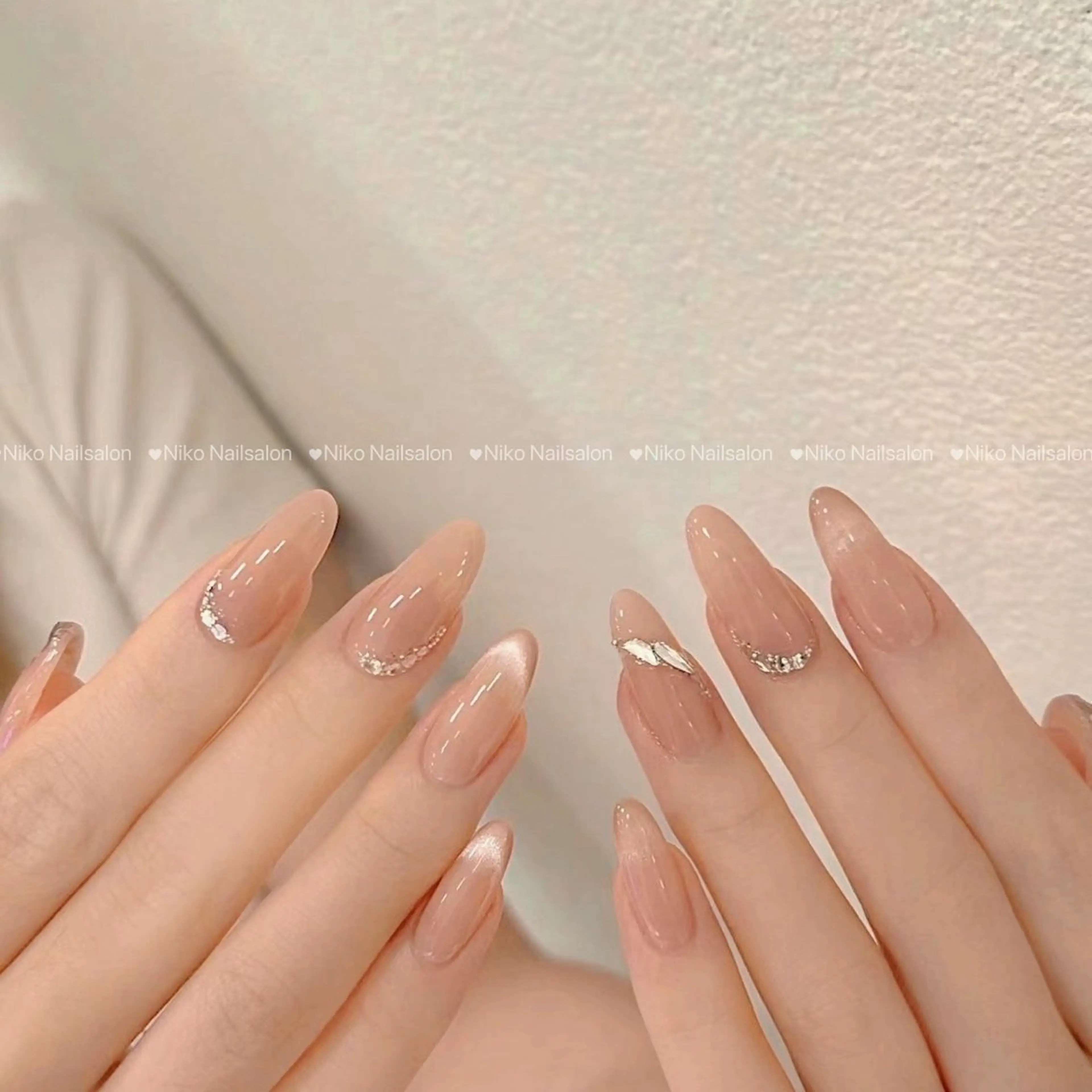ネイル チークネイル 長さ出し フットネイル フレンチネイル ジェルネイル ハンドネイル Niko Nail salon 銀座本店のネイルデザイン