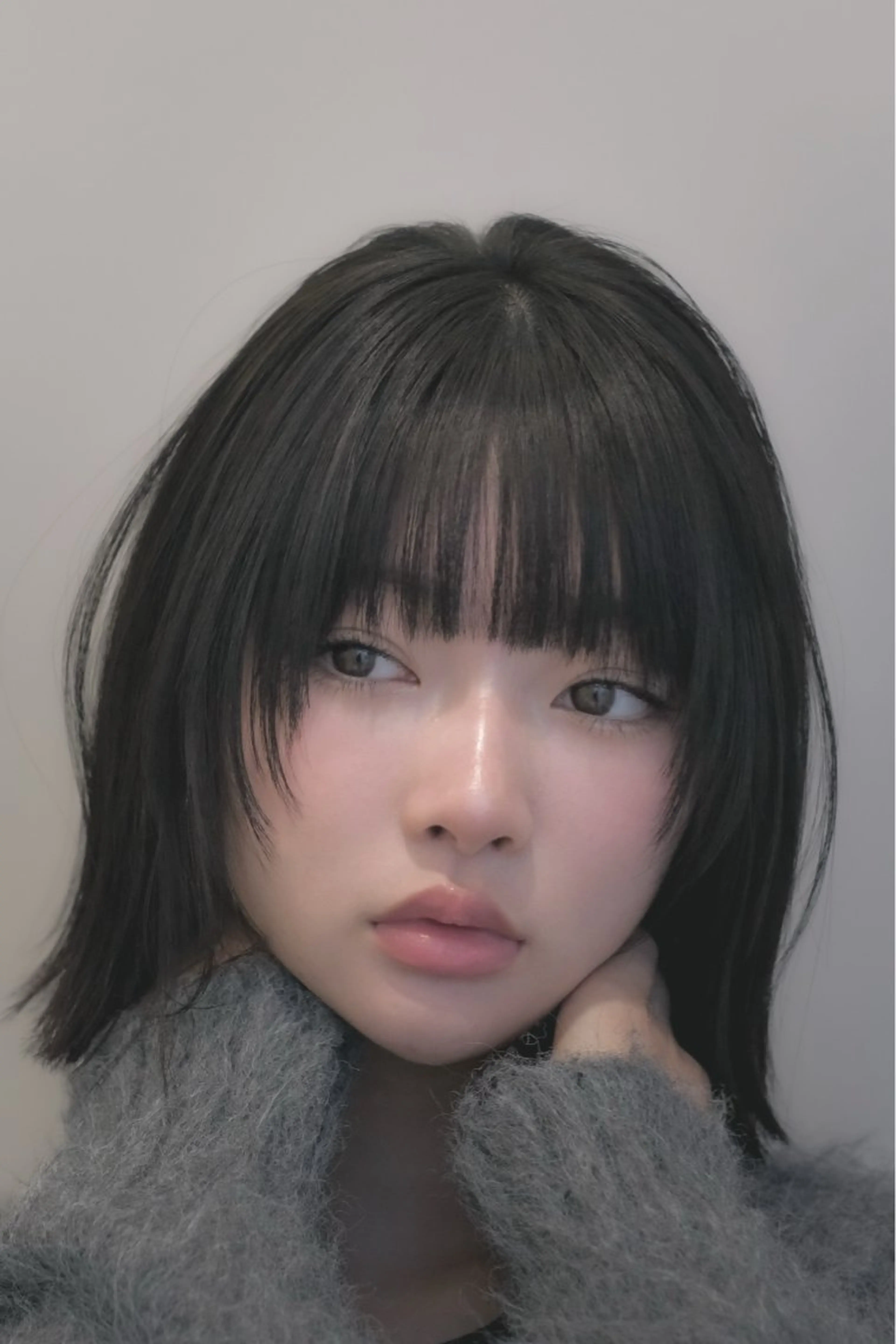 ショート カラー 顔周りカット 🫧ボブカットモデル 韓国透明感カラー🫧のヘアスタイル