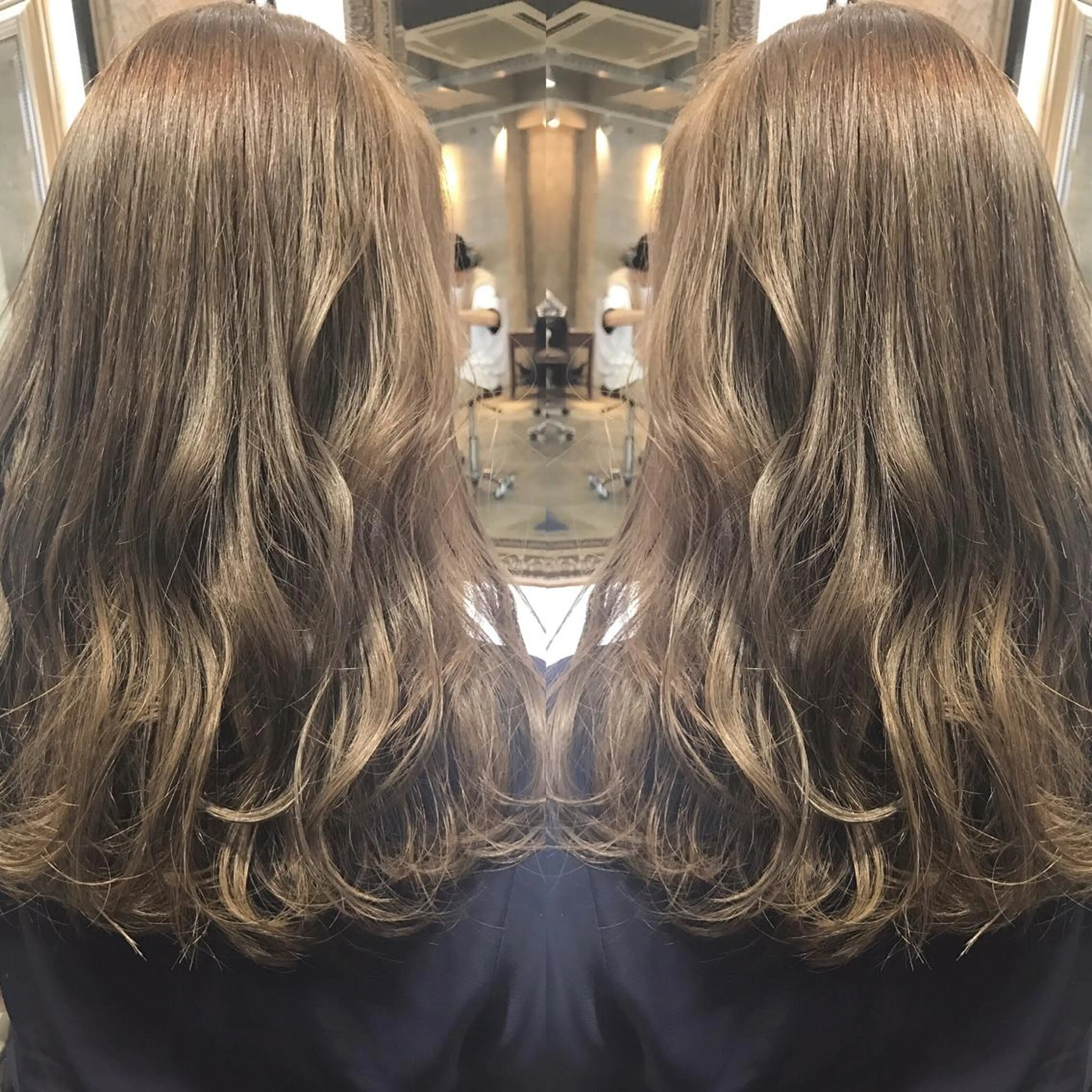 セミロング カラー パーマ ヘアアレンジ メンズ キッズ ネイル マツエク・マツパ イルミナカラー サロンドミルク 原宿のヘアスタイル