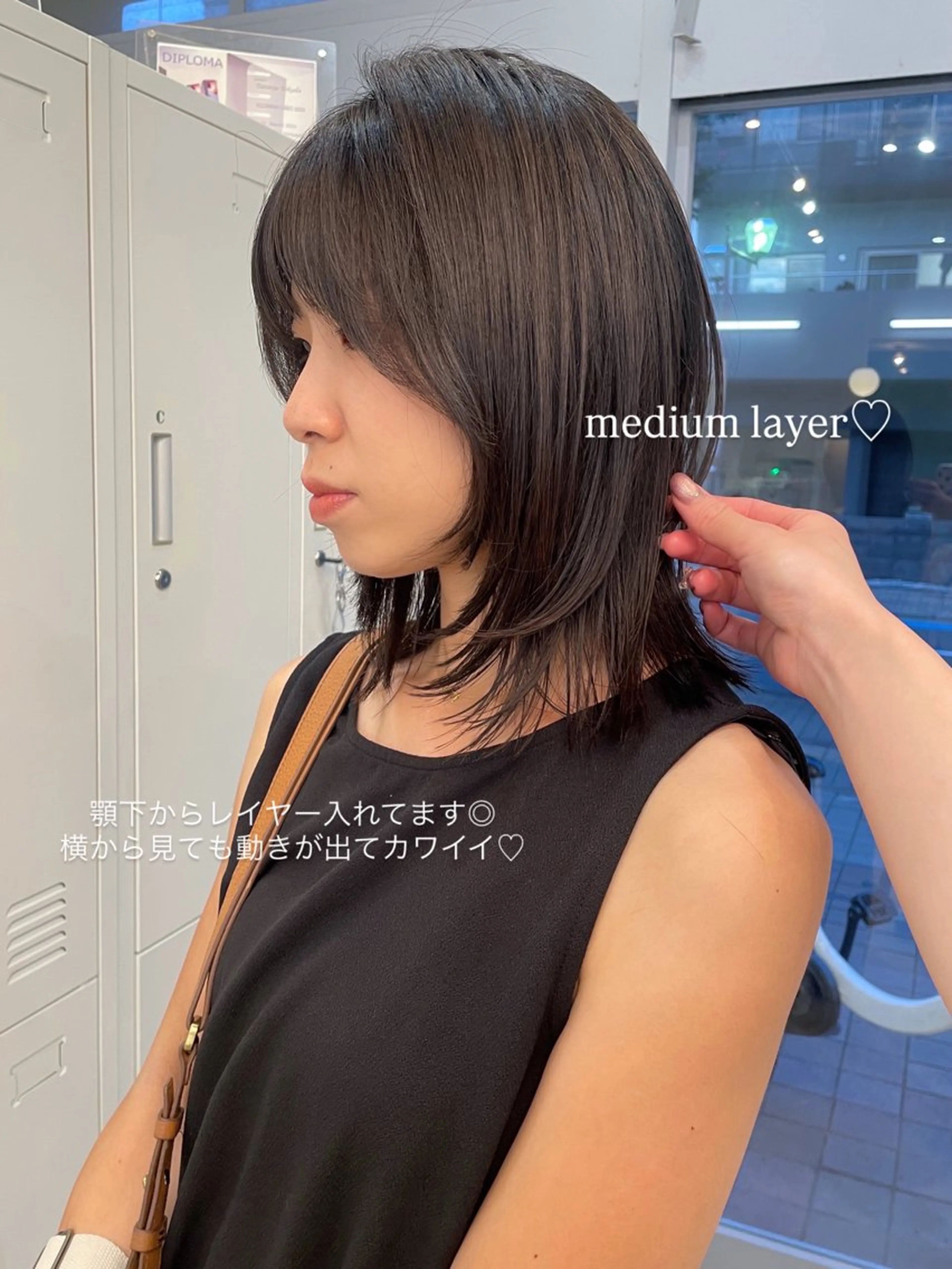 ミディアム ミディアムレイヤー レイヤーカット ナカノユウ/本厚木/ レイヤーカットのヘアスタイル