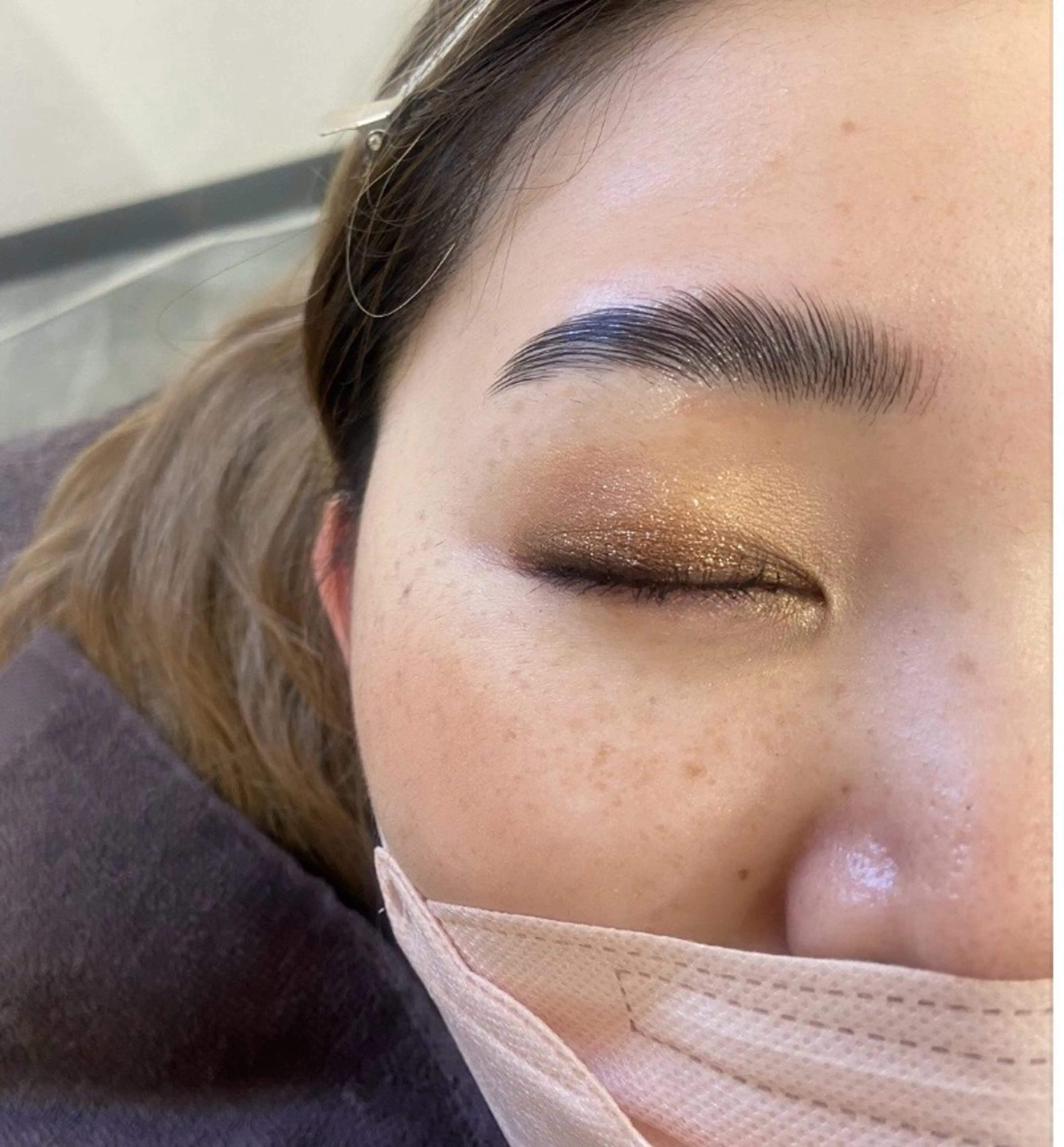 【持続力🌟アイブロウパーマ】アイブロウワックス＋ハリウッドブロウ＋メイク仕上げの写真